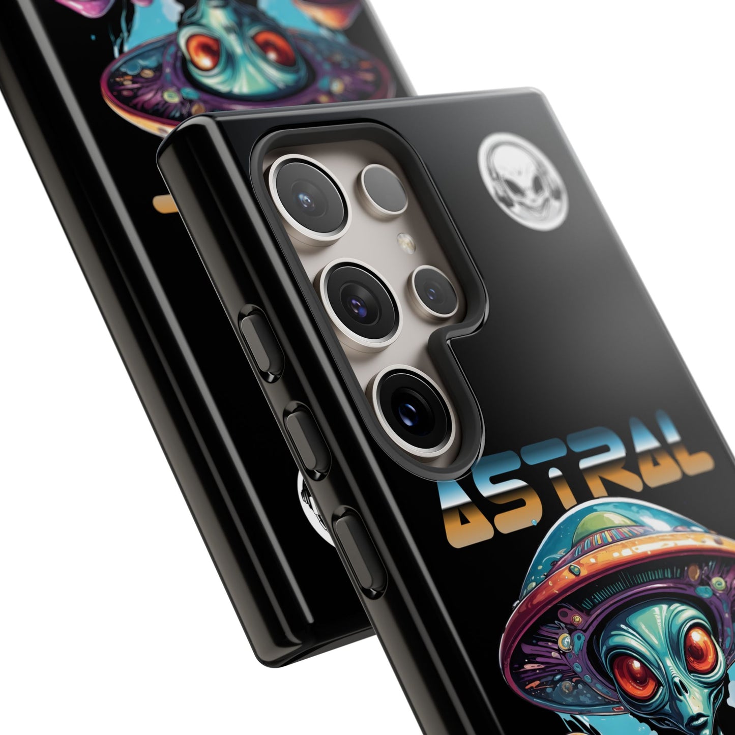 Astral Connection Phone Case - Cosmic Alien Design, Durable Tough Cases for Sci-Fi Lovers