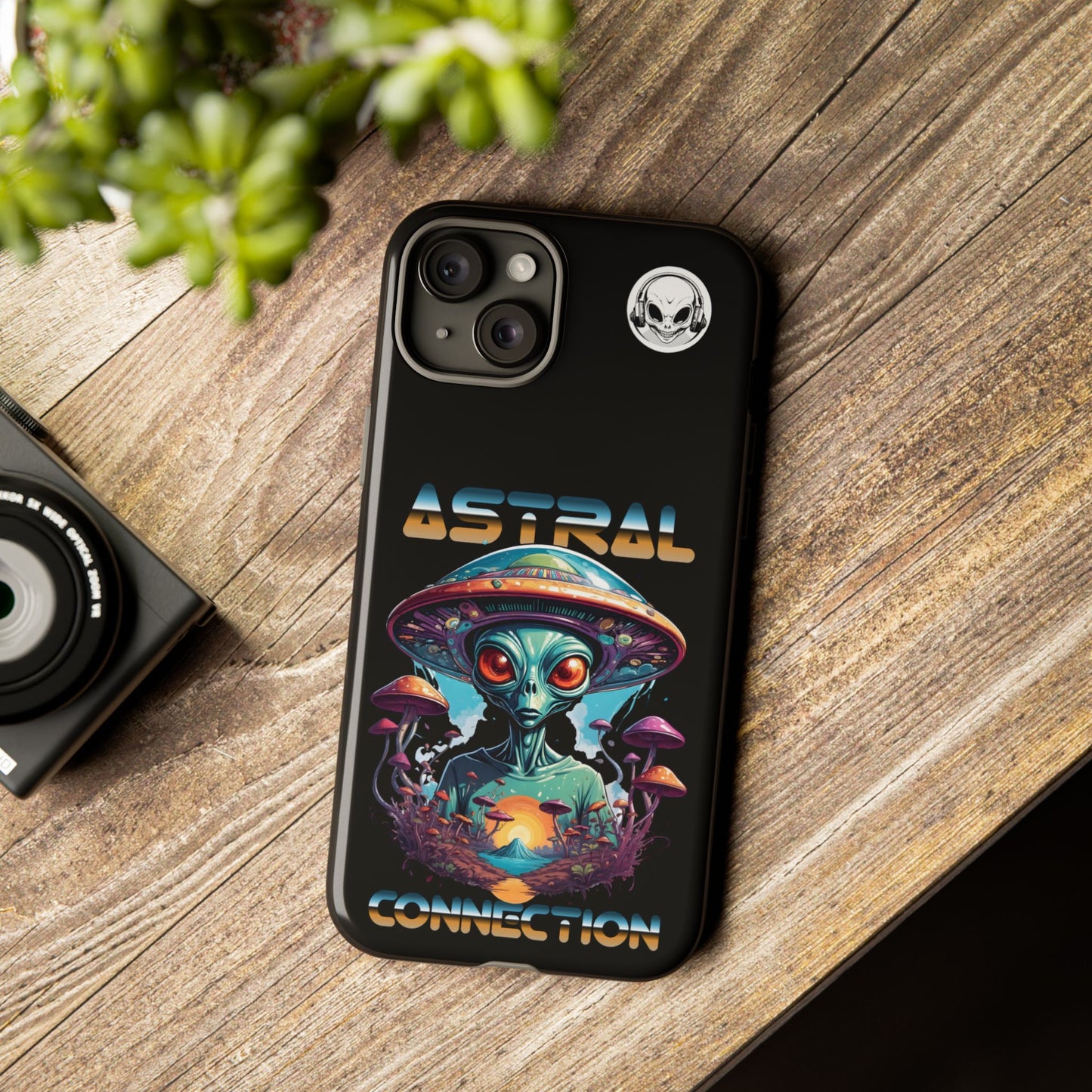 Astral Connection Phone Case - Cosmic Alien Design, Durable Tough Cases for Sci-Fi Lovers