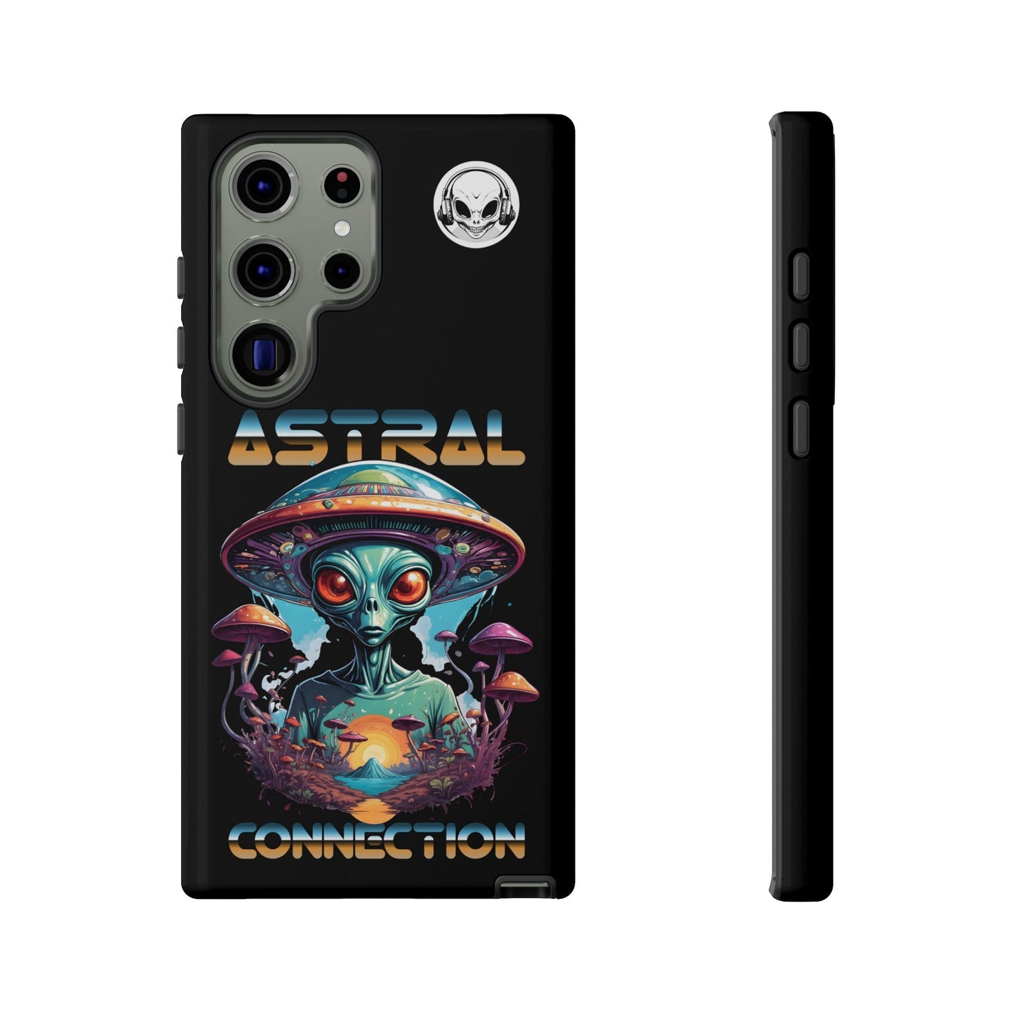Astral Connection Phone Case - Cosmic Alien Design, Durable Tough Cases for Sci-Fi Lovers
