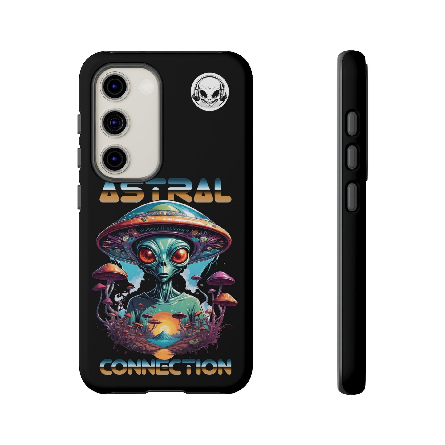 Astral Connection Phone Case - Cosmic Alien Design, Durable Tough Cases for Sci-Fi Lovers