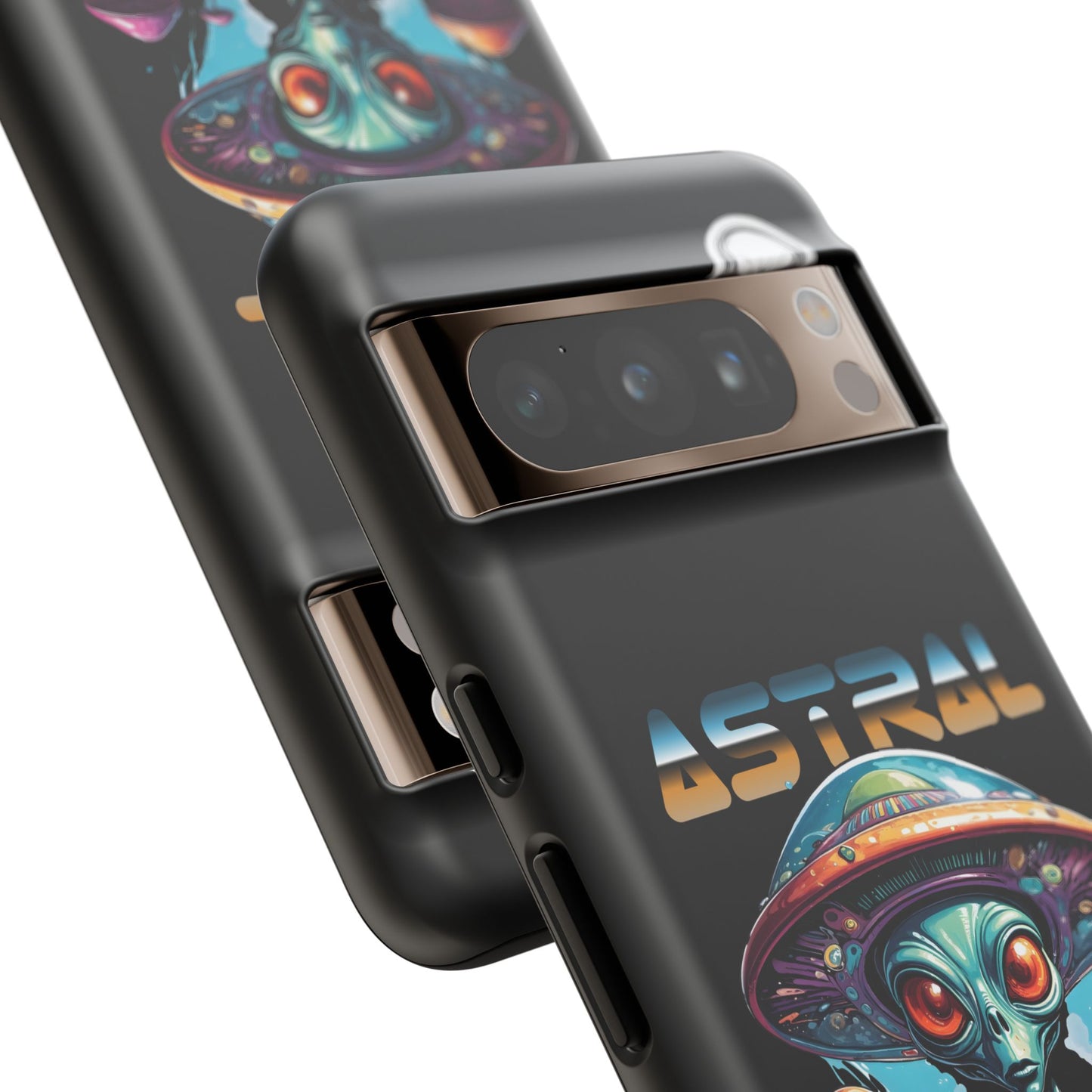 Astral Connection Phone Case - Cosmic Alien Design, Durable Tough Cases for Sci-Fi Lovers
