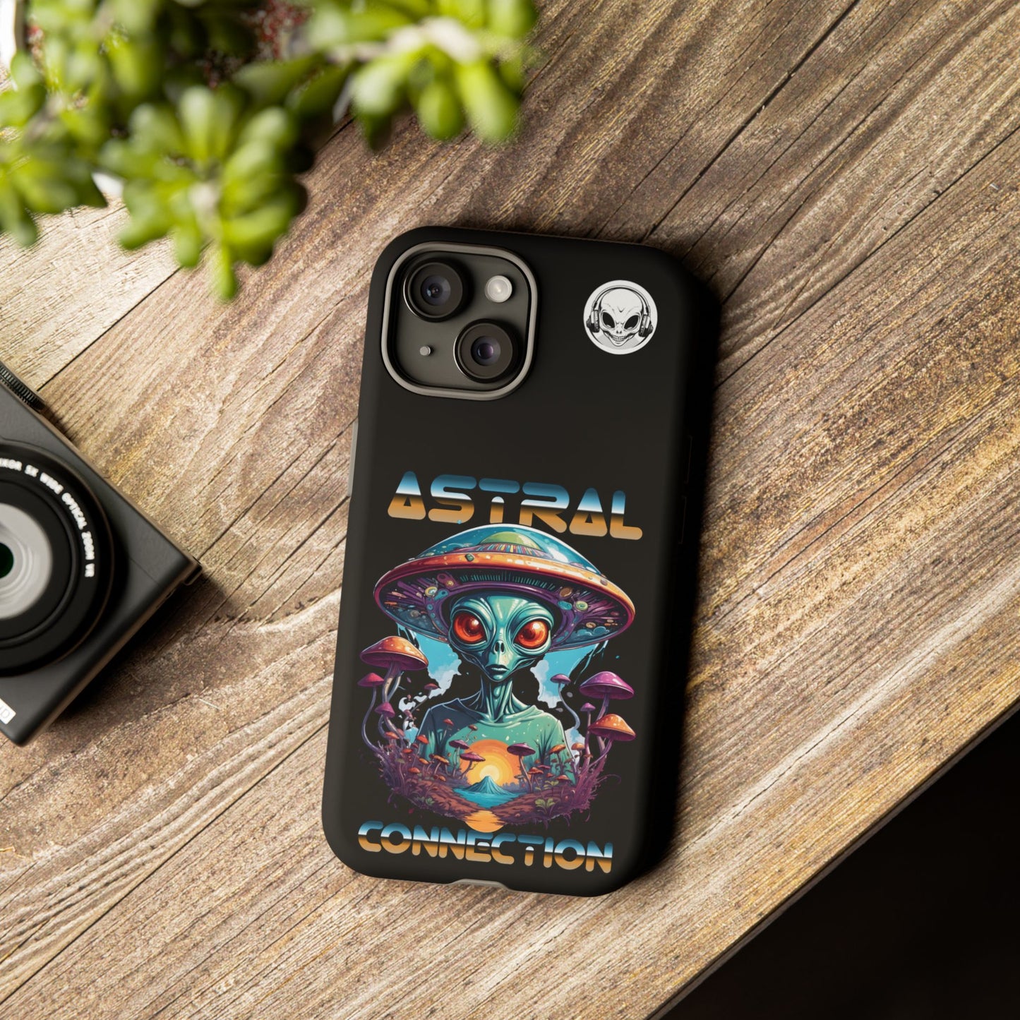 Astral Connection Phone Case - Cosmic Alien Design, Durable Tough Cases for Sci-Fi Lovers