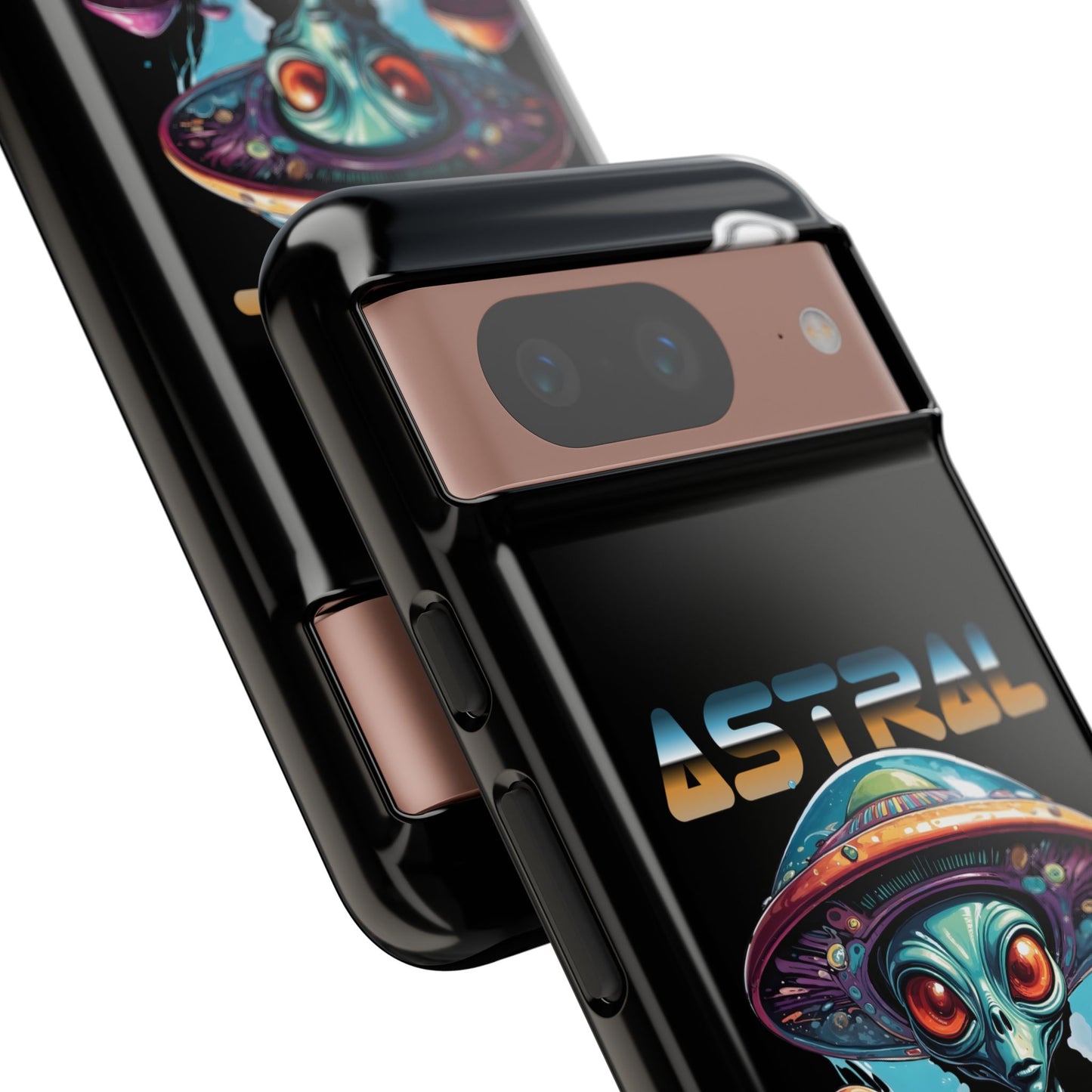 Astral Connection Phone Case - Cosmic Alien Design, Durable Tough Cases for Sci-Fi Lovers
