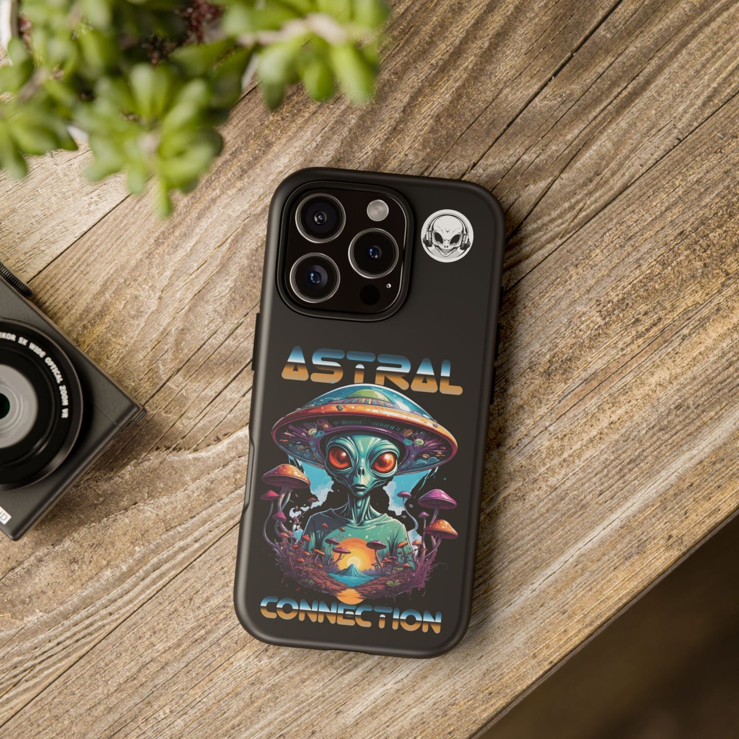 Astral Connection Phone Case - Cosmic Alien Design, Durable Tough Cases for Sci-Fi Lovers