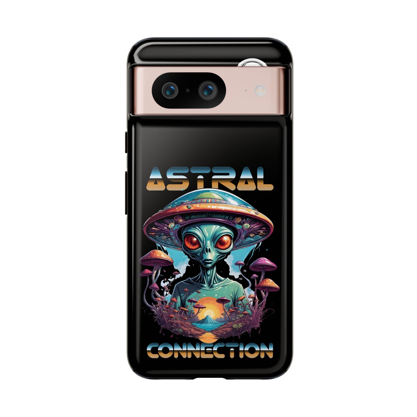 Astral Connection Phone Case - Cosmic Alien Design, Durable Tough Cases for Sci-Fi Lovers
