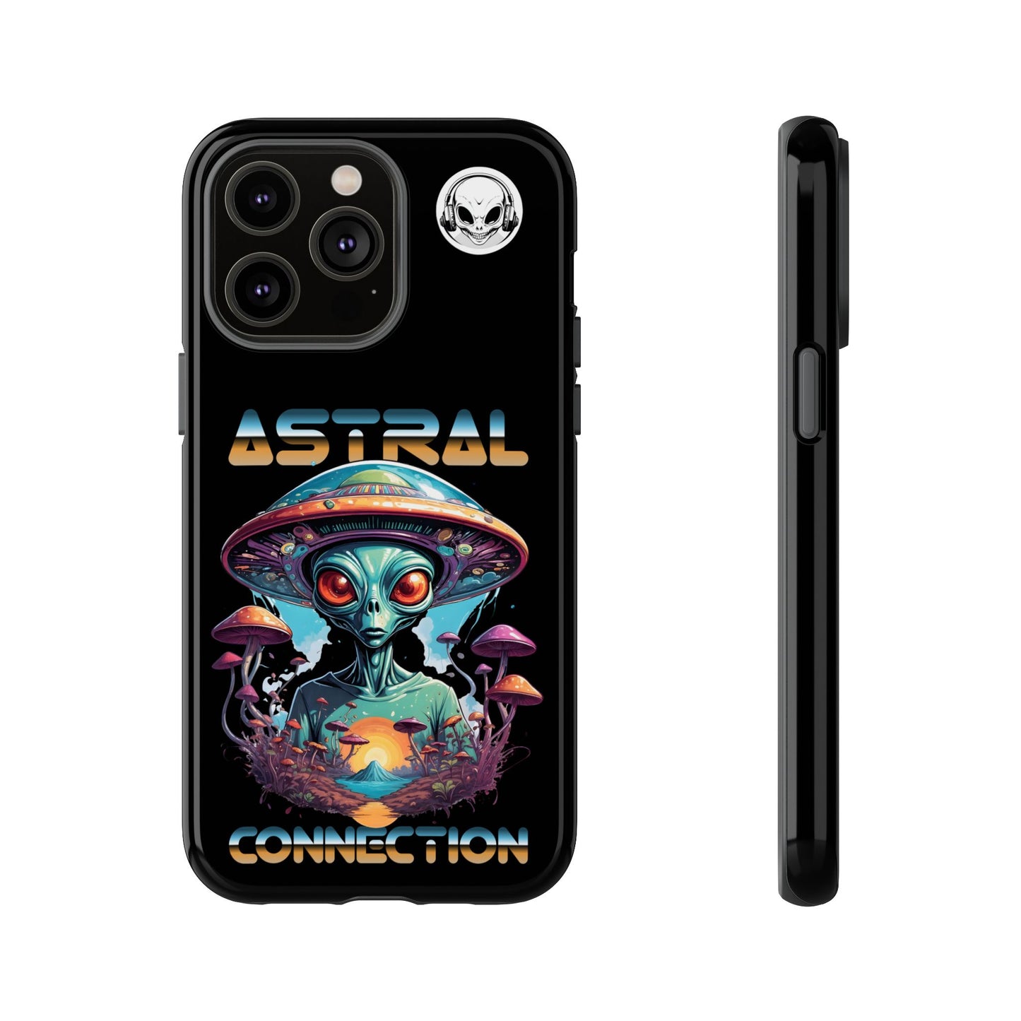 Astral Connection Phone Case - Cosmic Alien Design, Durable Tough Cases for Sci-Fi Lovers