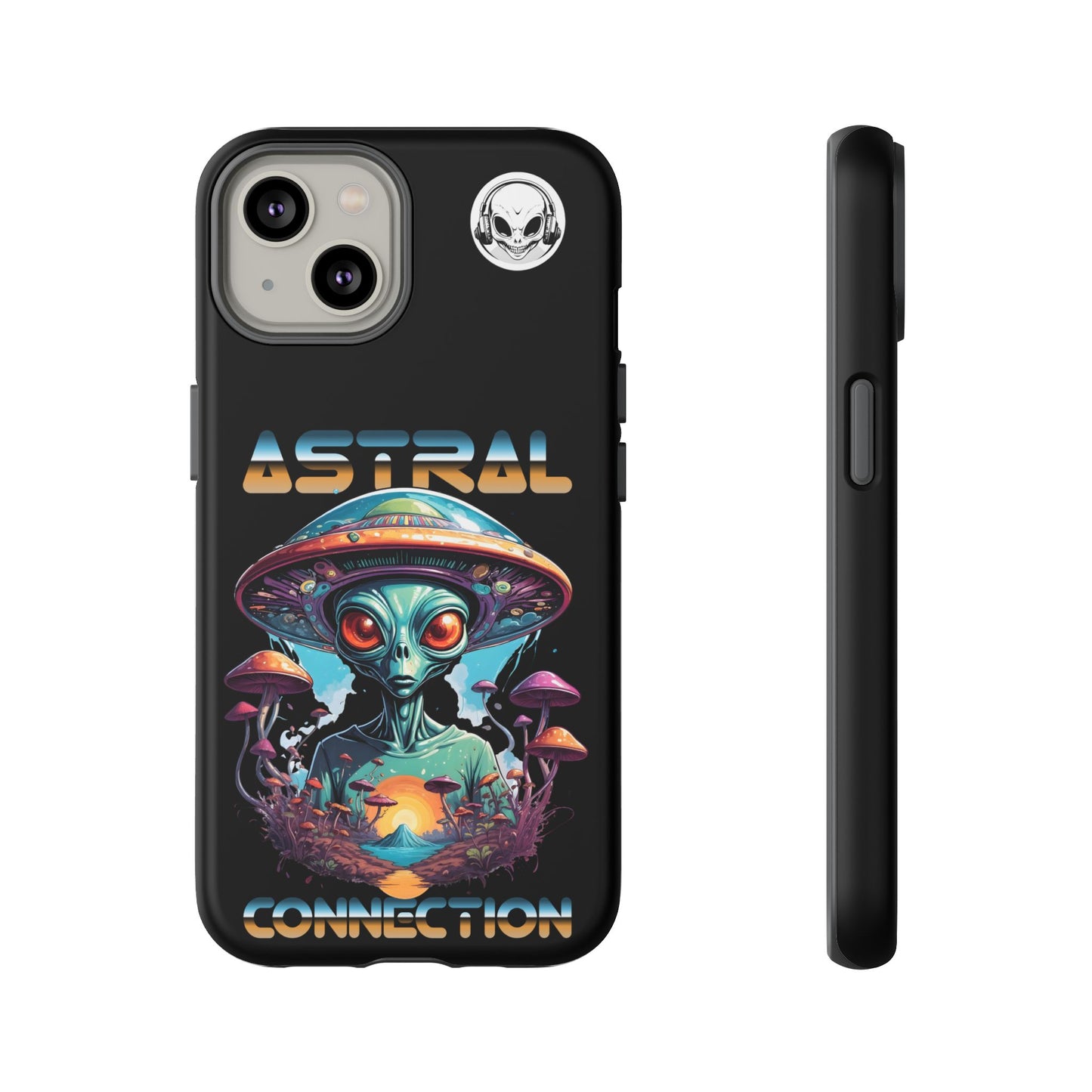 Astral Connection Phone Case - Cosmic Alien Design, Durable Tough Cases for Sci-Fi Lovers
