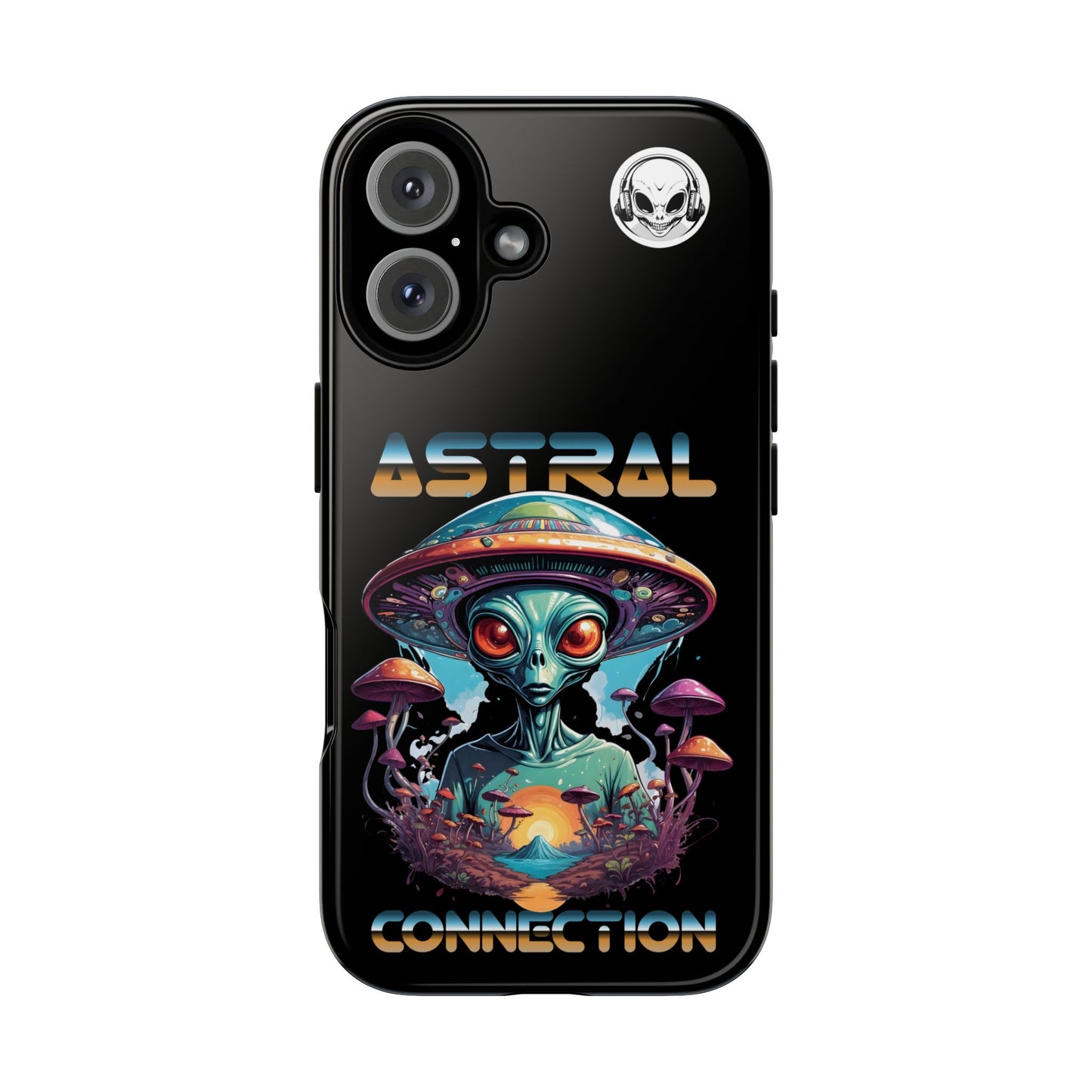 Astral Connection Phone Case - Cosmic Alien Design, Durable Tough Cases for Sci-Fi Lovers