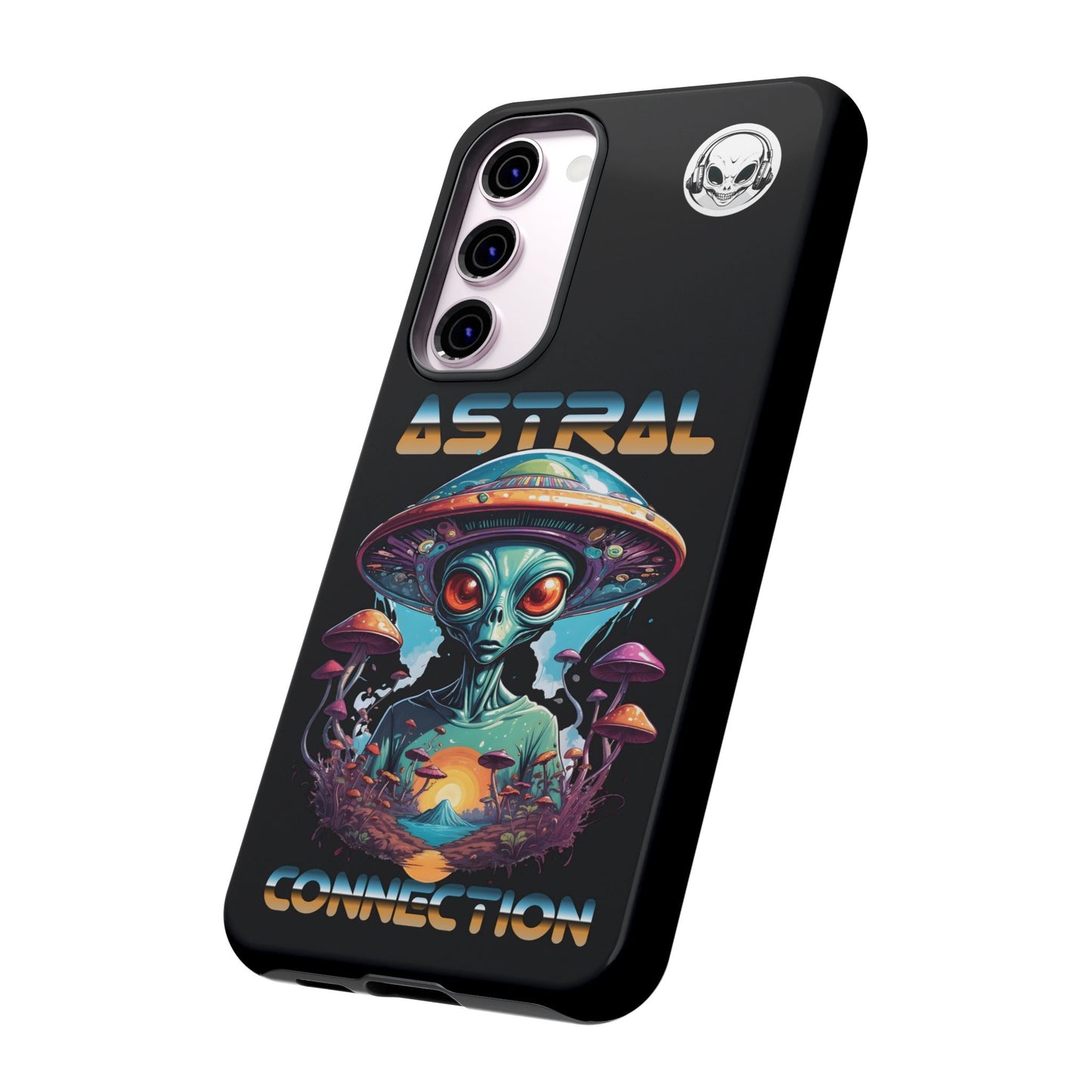 Astral Connection Phone Case - Cosmic Alien Design, Durable Tough Cases for Sci-Fi Lovers