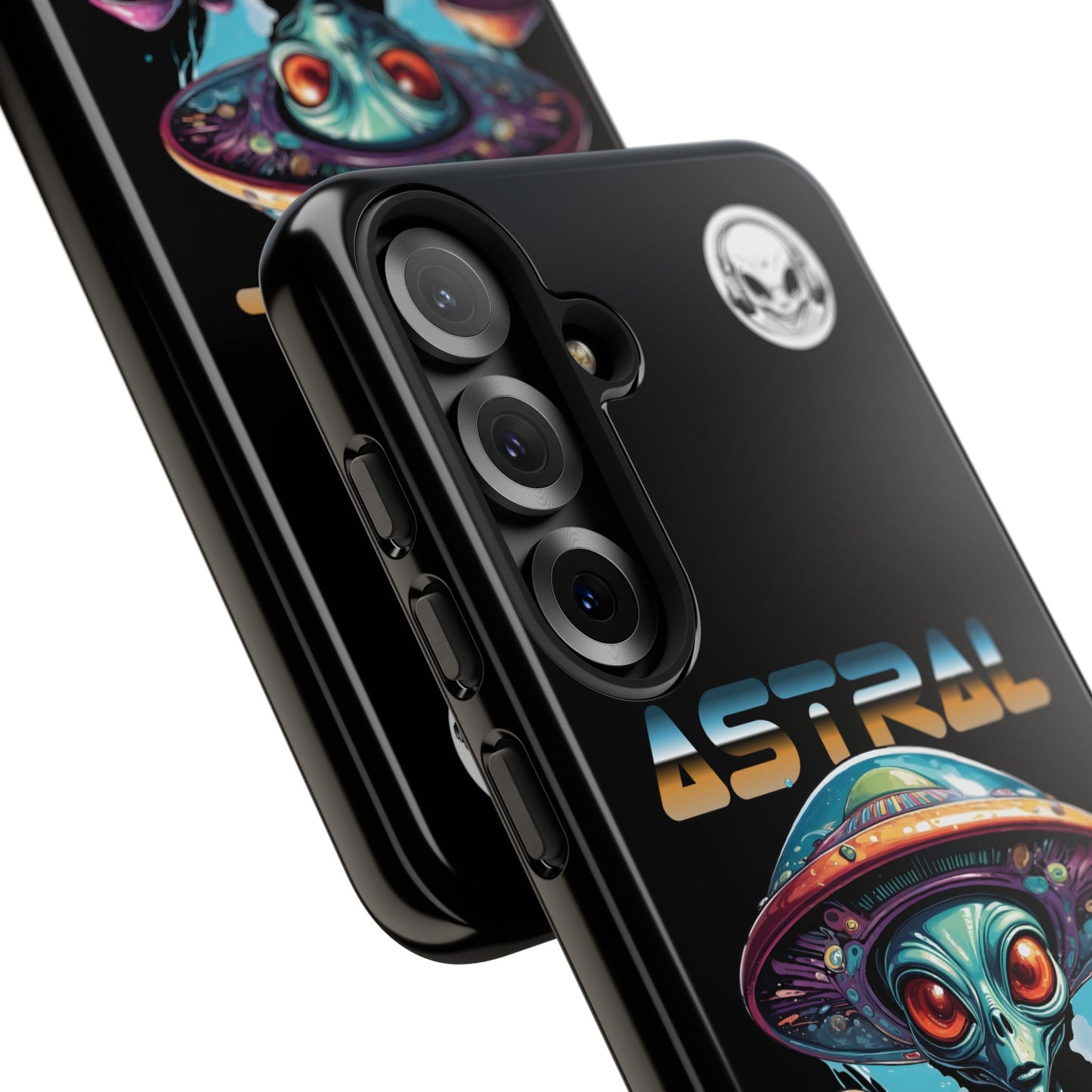 Astral Connection Phone Case - Cosmic Alien Design, Durable Tough Cases for Sci-Fi Lovers