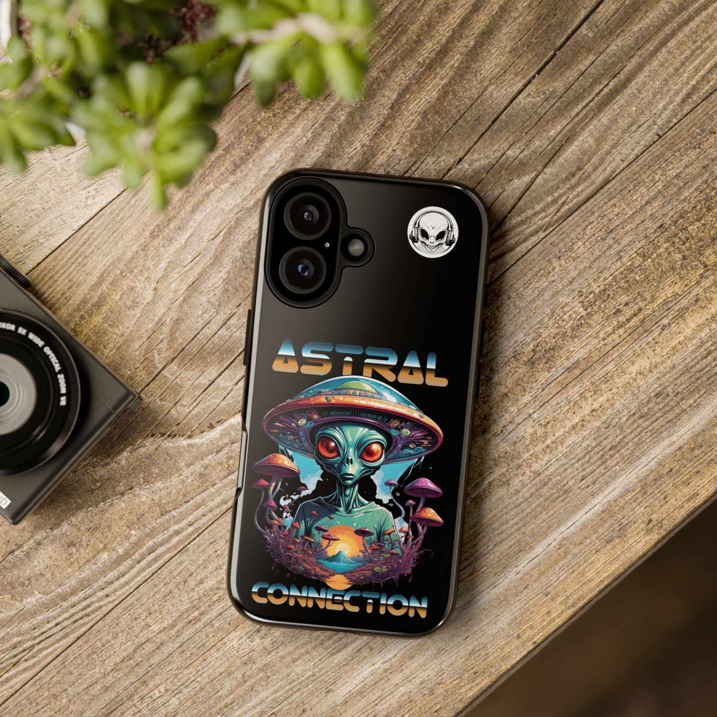 Astral Connection Phone Case - Cosmic Alien Design, Durable Tough Cases for Sci-Fi Lovers