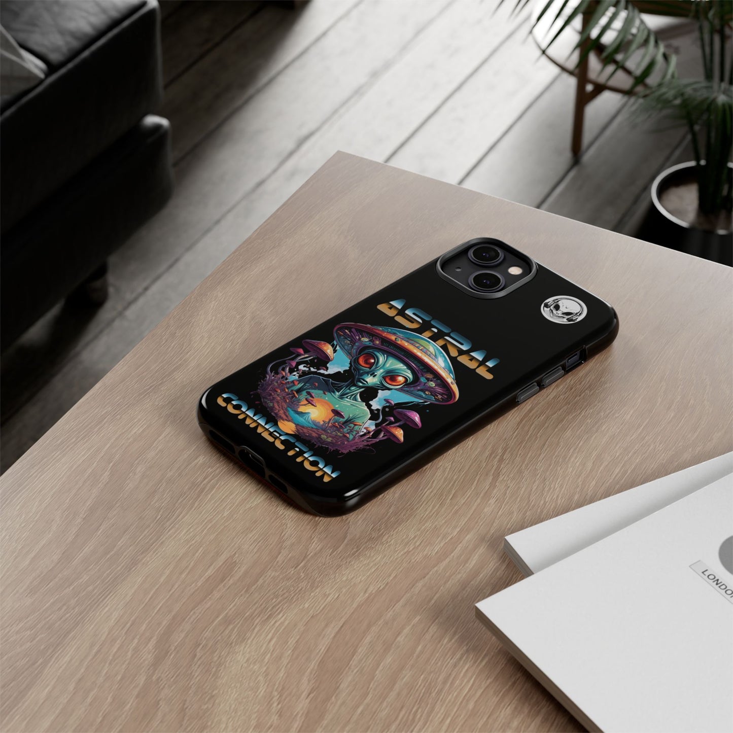 Astral Connection Phone Case - Cosmic Alien Design, Durable Tough Cases for Sci-Fi Lovers