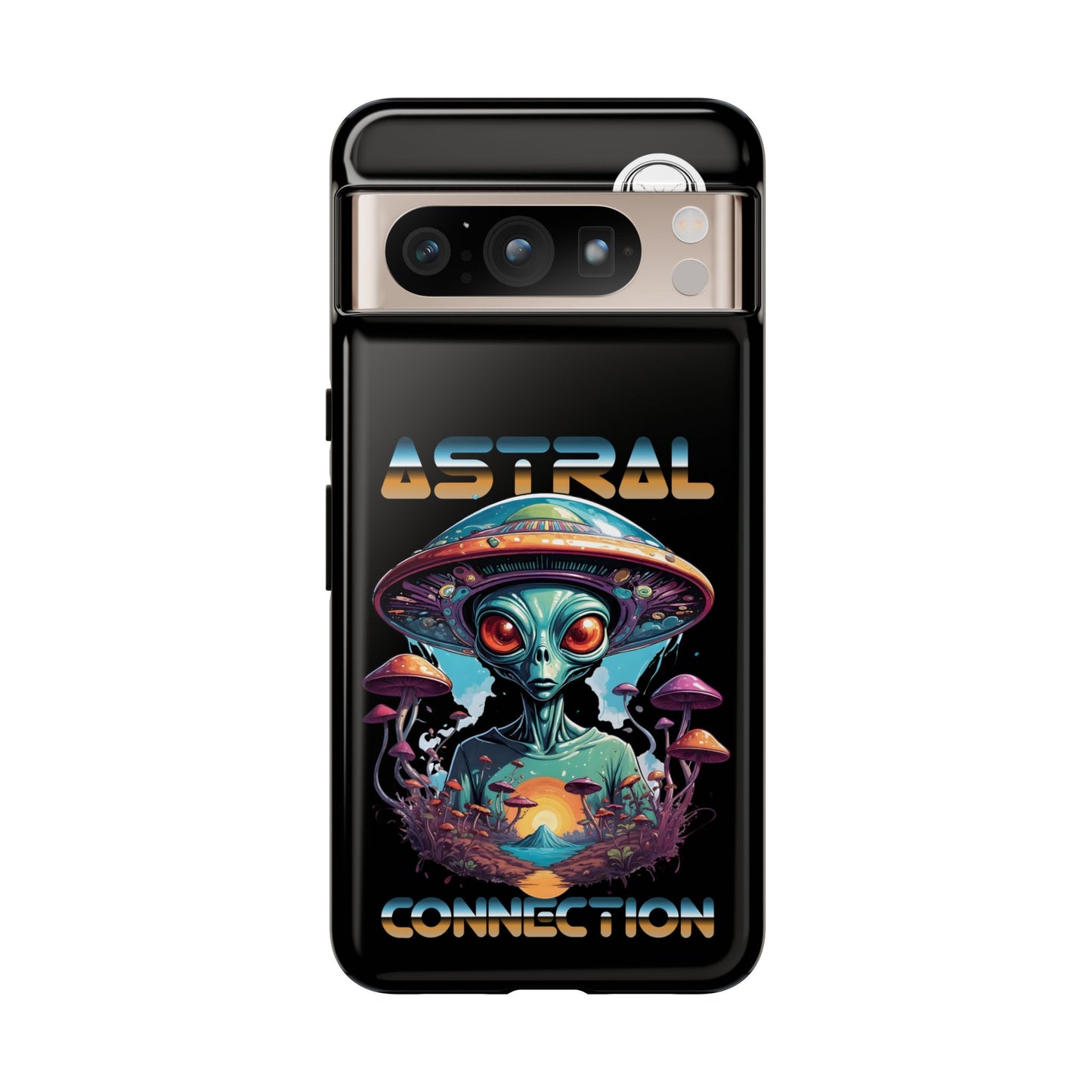 Astral Connection Phone Case - Cosmic Alien Design, Durable Tough Cases for Sci-Fi Lovers