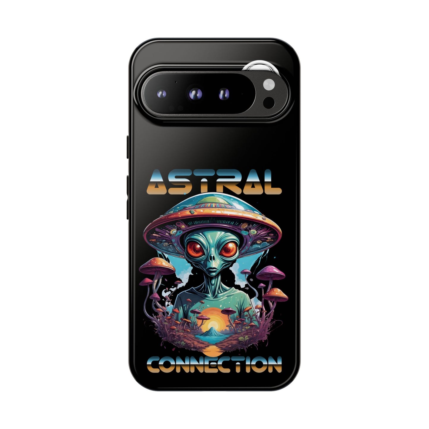 Astral Connection Phone Case - Cosmic Alien Design, Durable Tough Cases for Sci-Fi Lovers