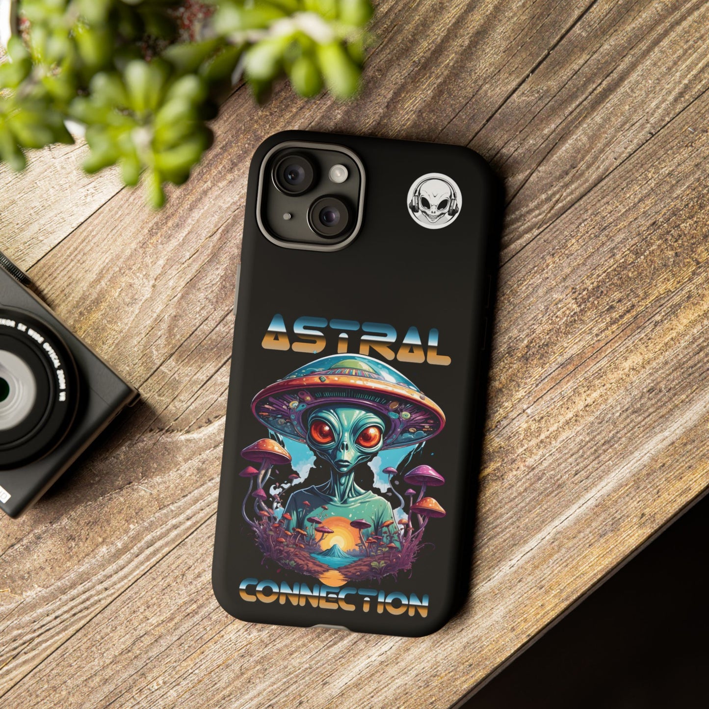 Astral Connection Phone Case - Cosmic Alien Design, Durable Tough Cases for Sci-Fi Lovers