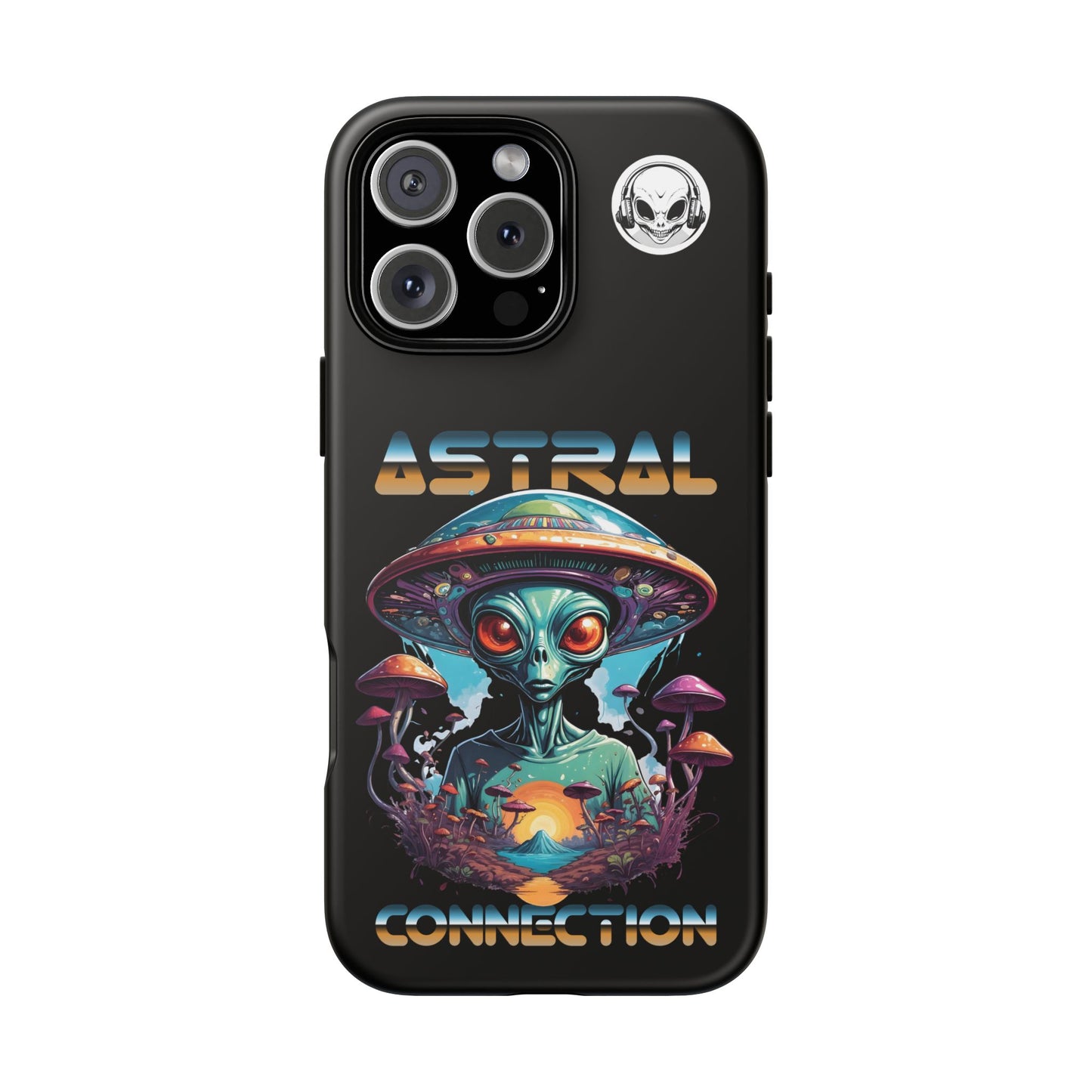 Astral Connection Phone Case - Cosmic Alien Design, Durable Tough Cases for Sci-Fi Lovers