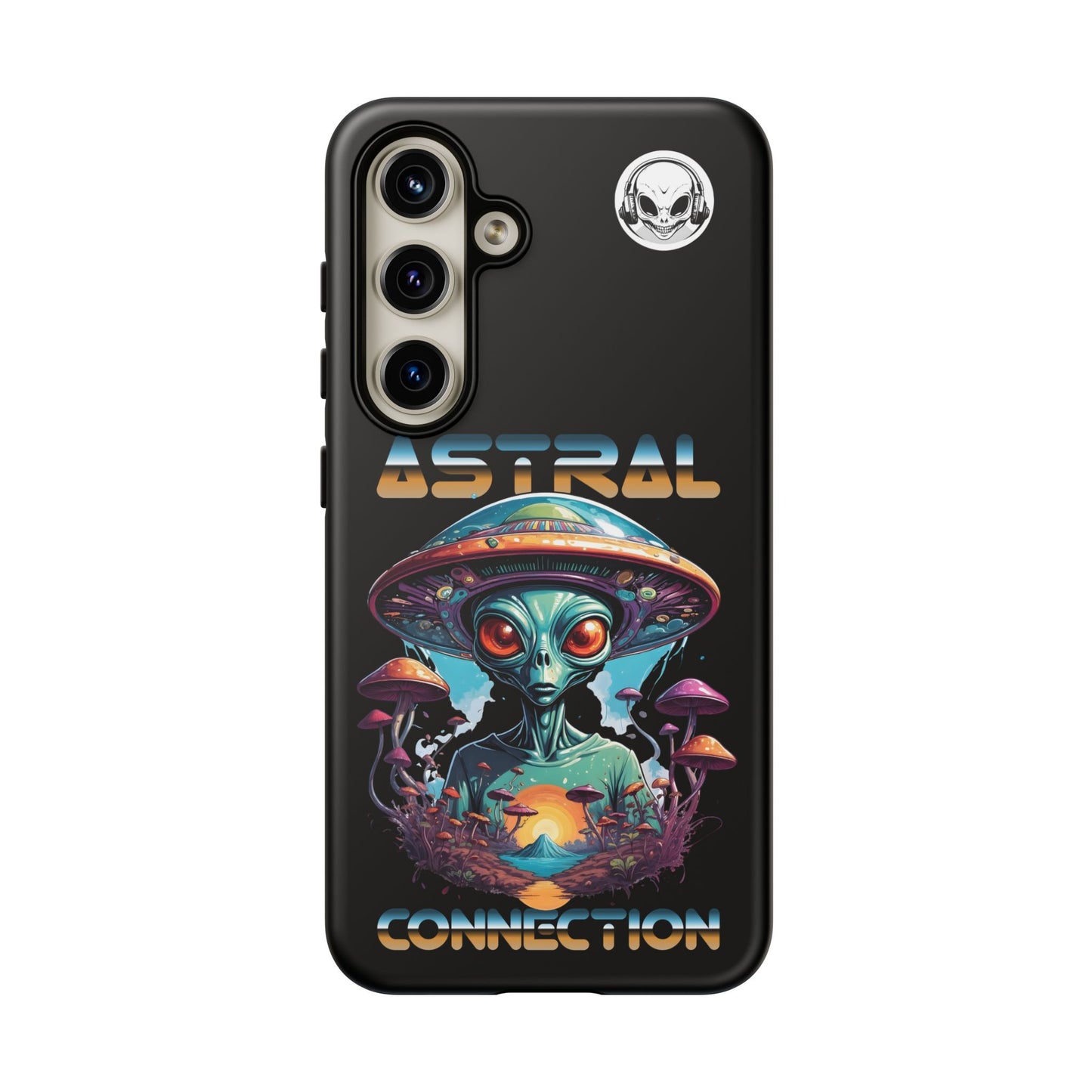 Astral Connection Phone Case - Cosmic Alien Design, Durable Tough Cases for Sci-Fi Lovers