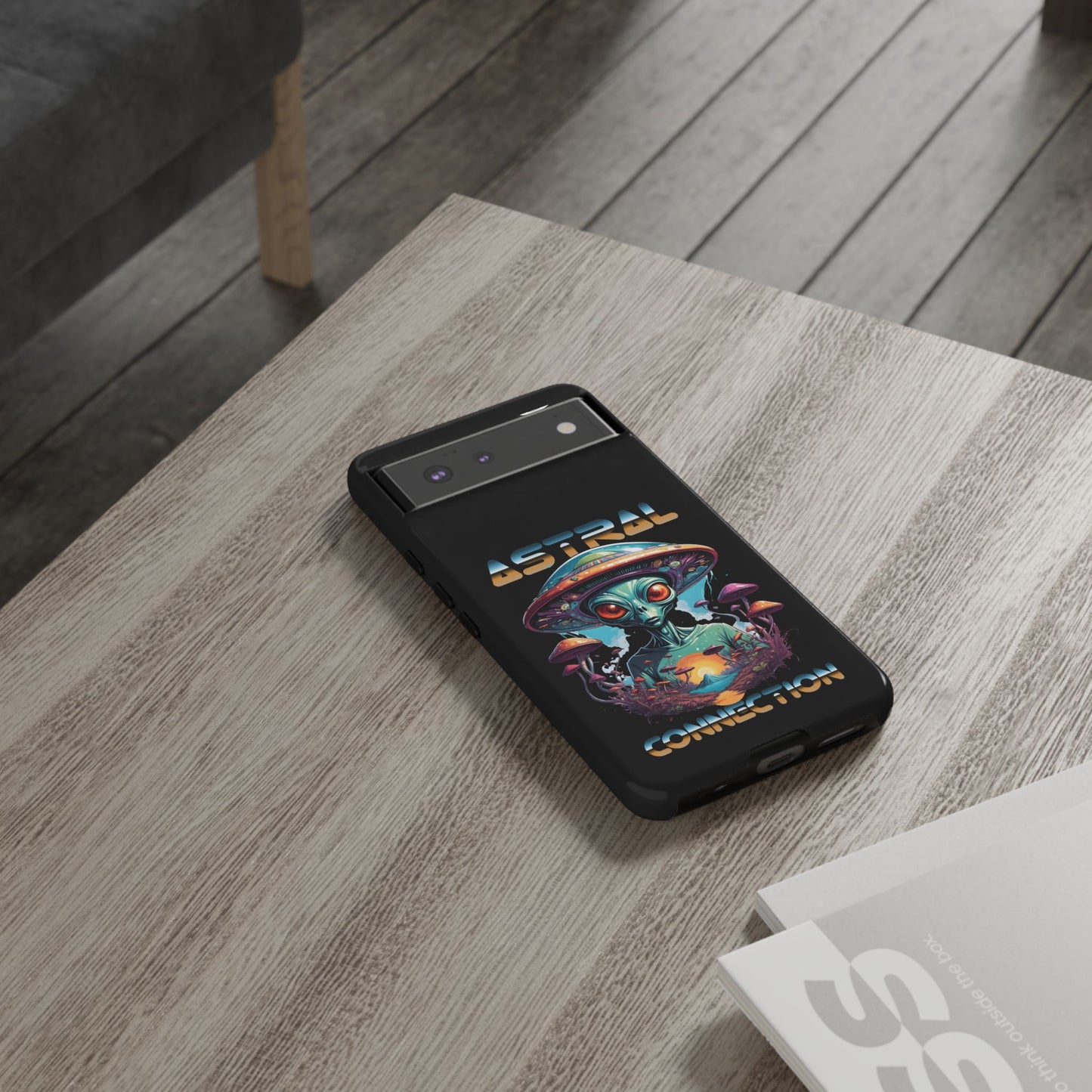 Astral Connection Phone Case - Cosmic Alien Design, Durable Tough Cases for Sci-Fi Lovers