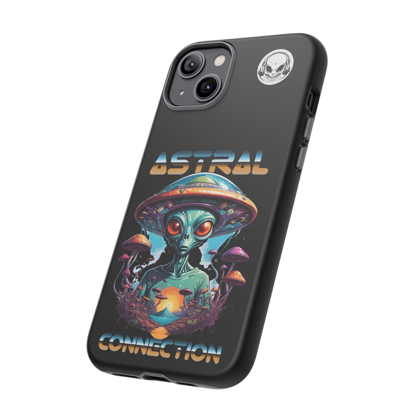 Astral Connection Phone Case - Cosmic Alien Design, Durable Tough Cases for Sci-Fi Lovers