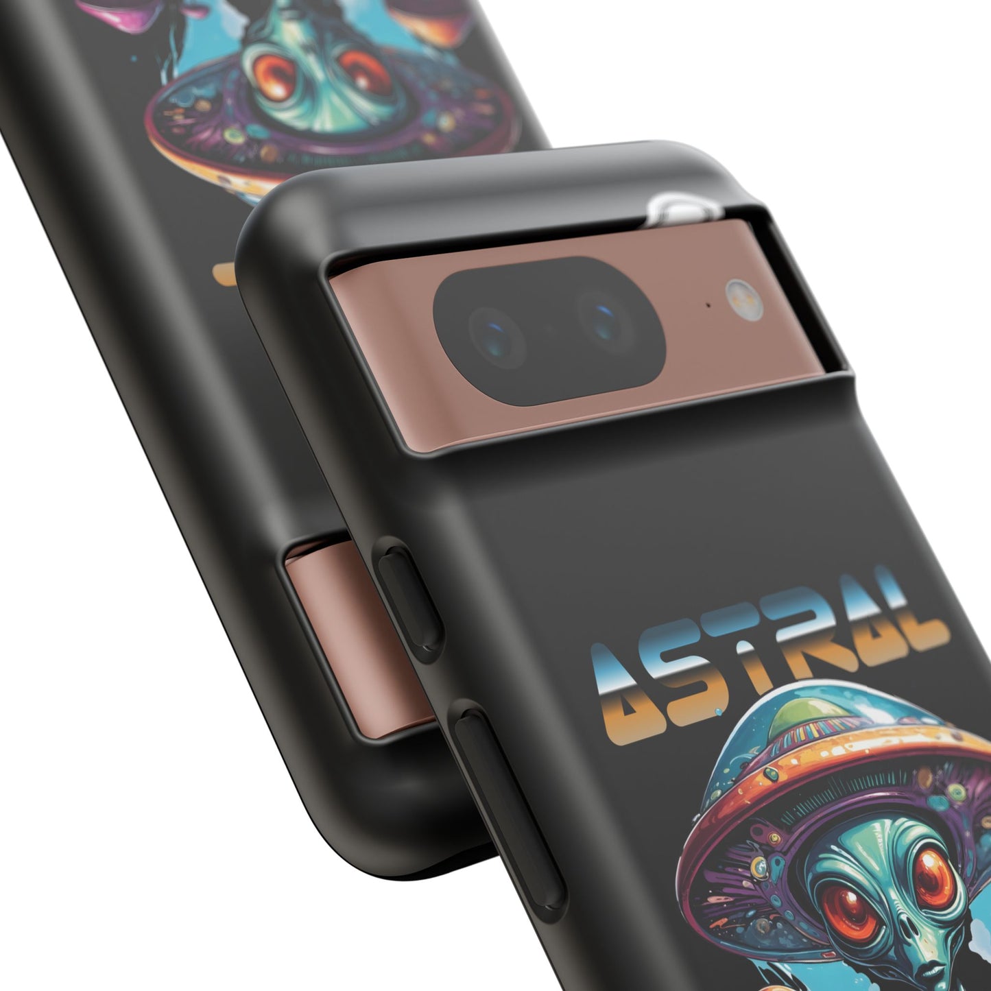 Astral Connection Phone Case - Cosmic Alien Design, Durable Tough Cases for Sci-Fi Lovers