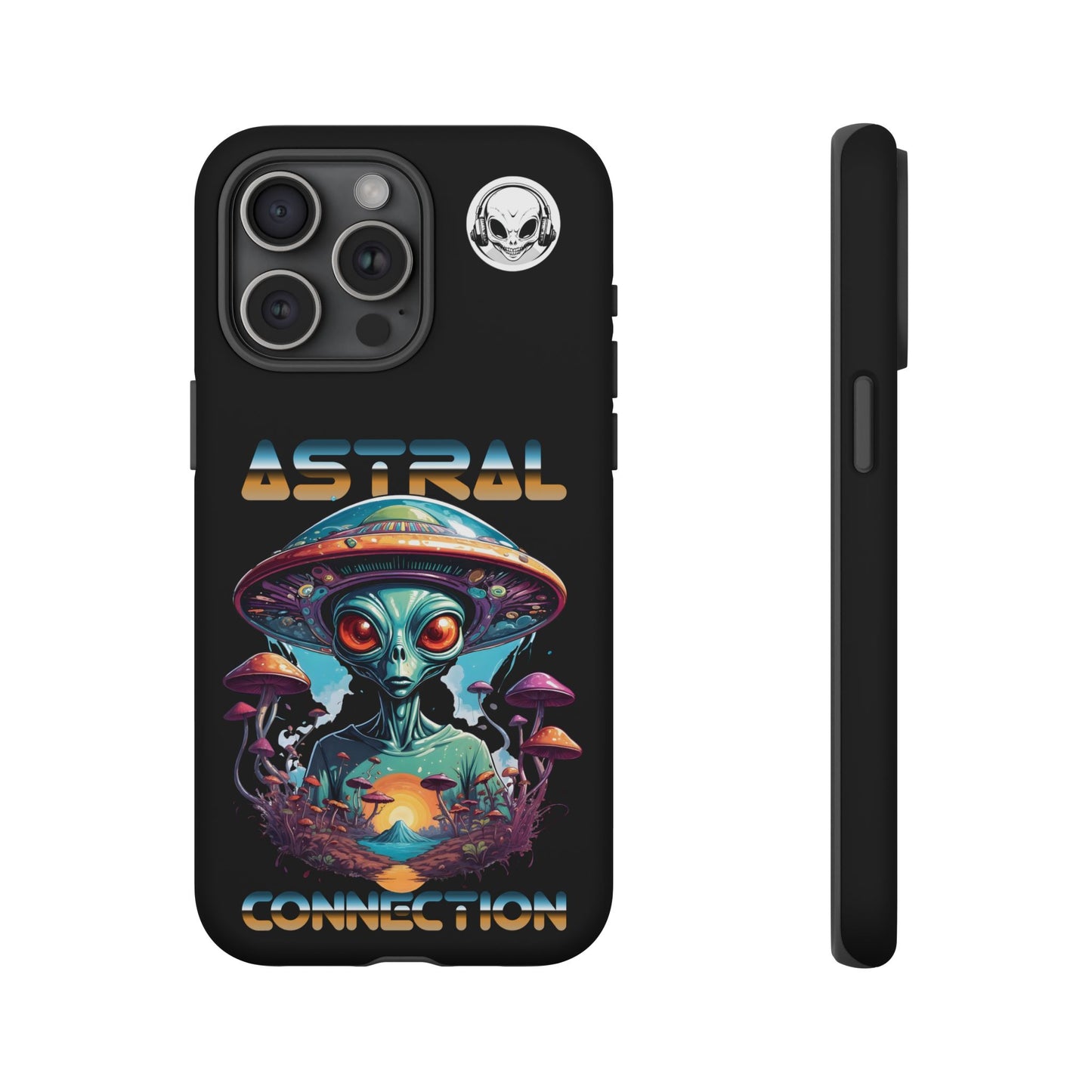 Astral Connection Phone Case - Cosmic Alien Design, Durable Tough Cases for Sci-Fi Lovers