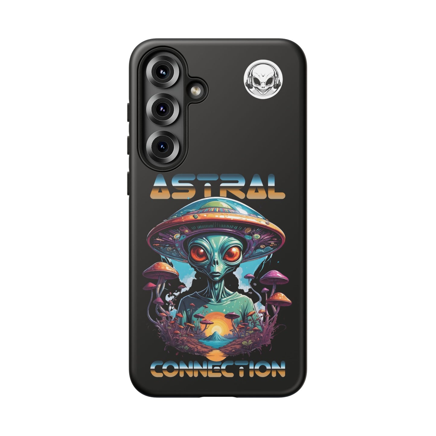 Astral Connection Phone Case - Cosmic Alien Design, Durable Tough Cases for Sci-Fi Lovers