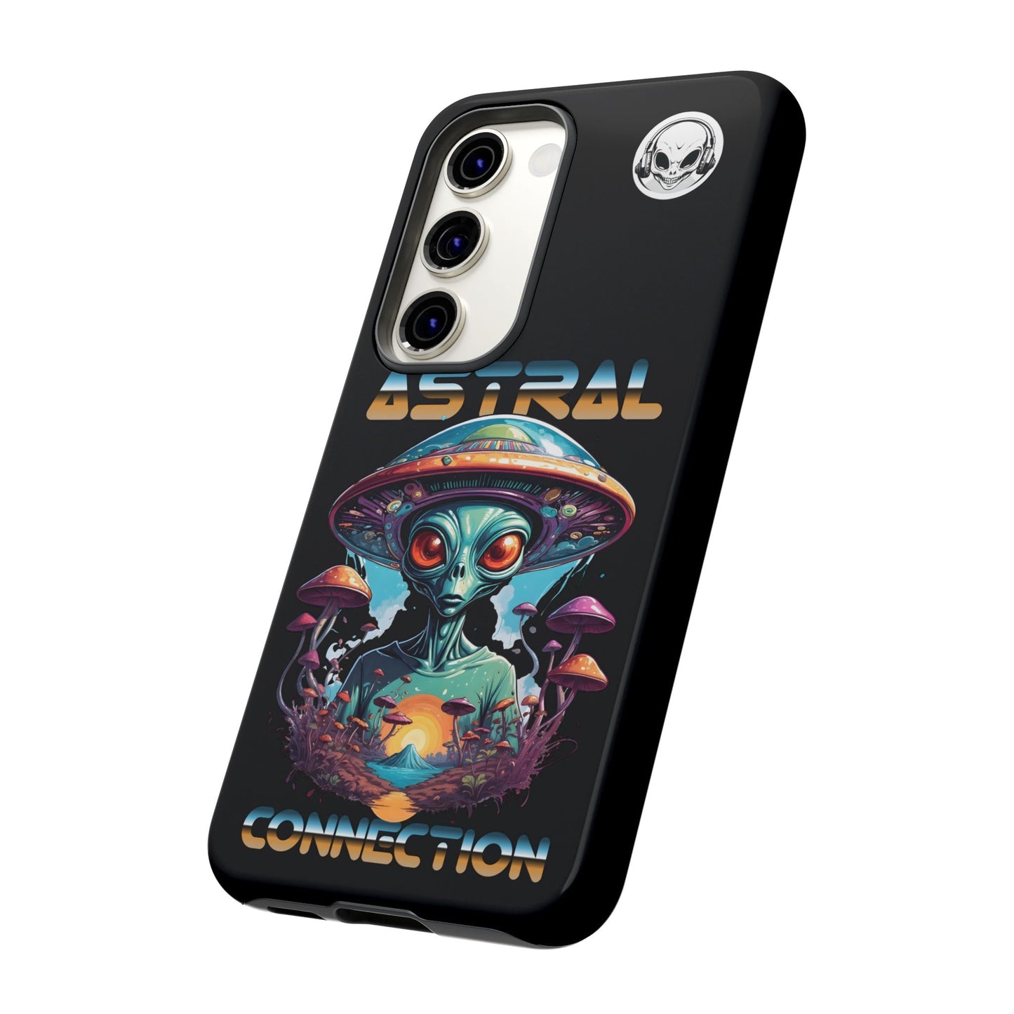 Astral Connection Phone Case - Cosmic Alien Design, Durable Tough Cases for Sci-Fi Lovers