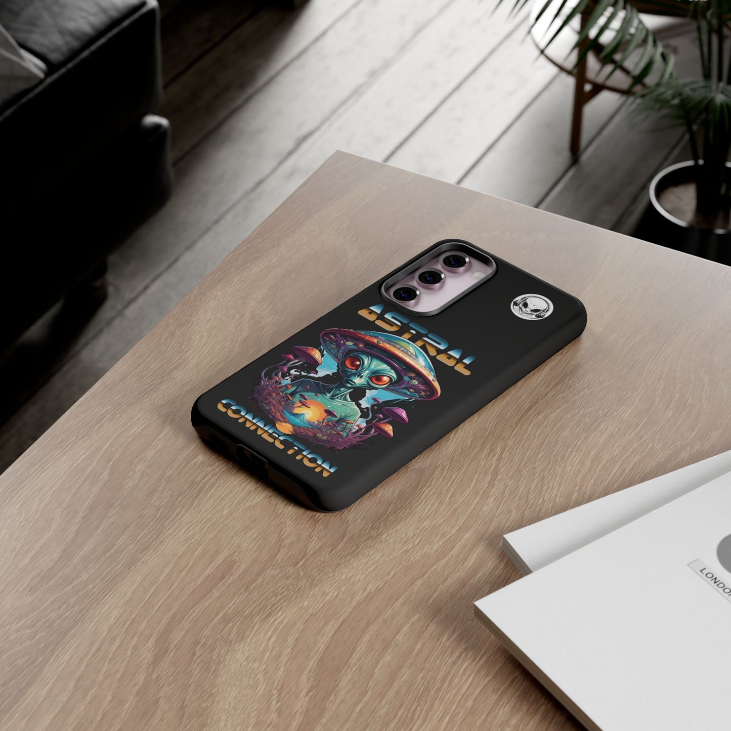 Astral Connection Phone Case - Cosmic Alien Design, Durable Tough Cases for Sci-Fi Lovers