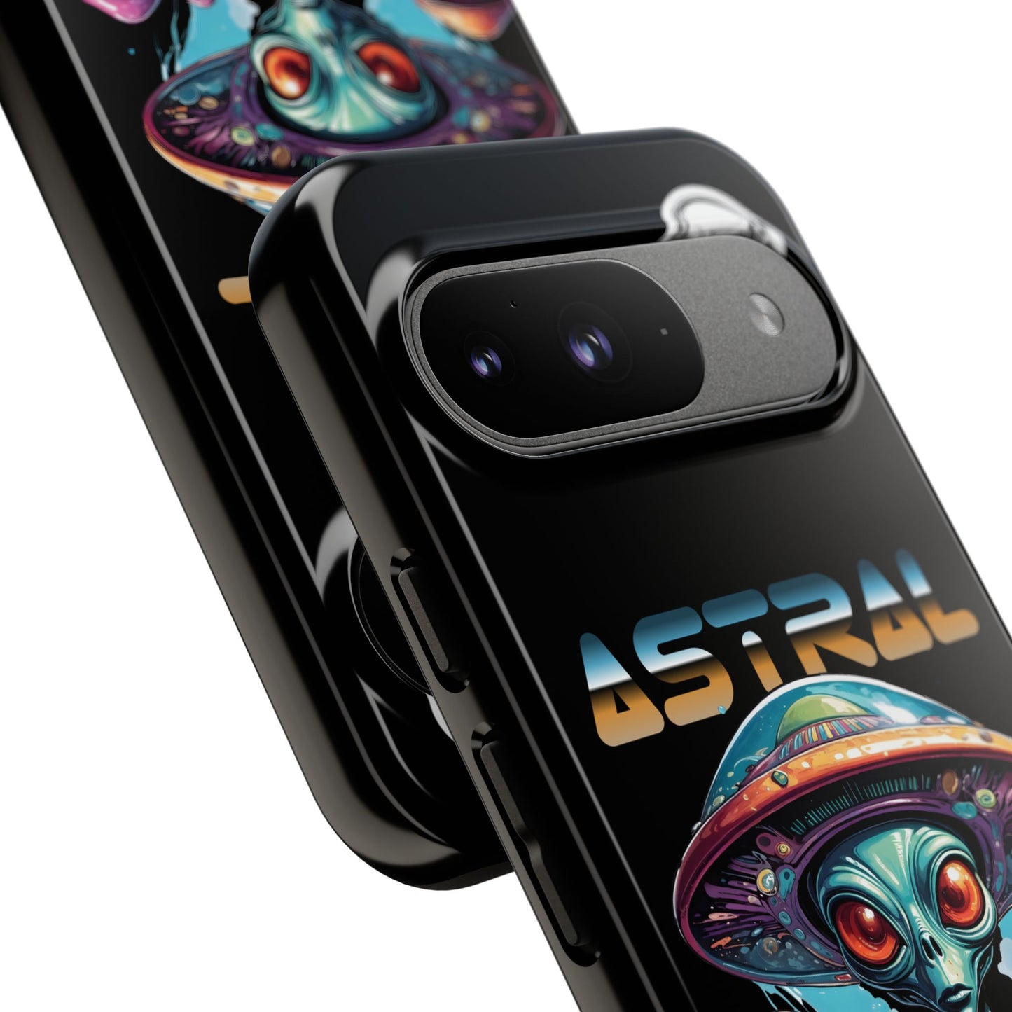 Astral Connection Phone Case - Cosmic Alien Design, Durable Tough Cases for Sci-Fi Lovers