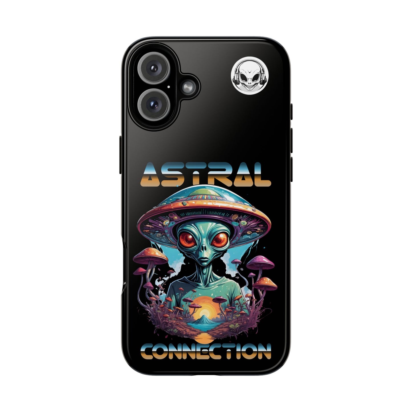 Astral Connection Phone Case - Cosmic Alien Design, Durable Tough Cases for Sci-Fi Lovers