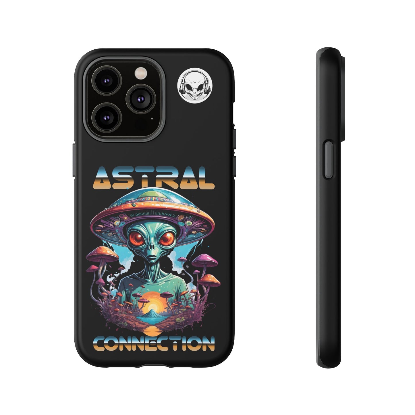 Astral Connection Phone Case - Cosmic Alien Design, Durable Tough Cases for Sci-Fi Lovers