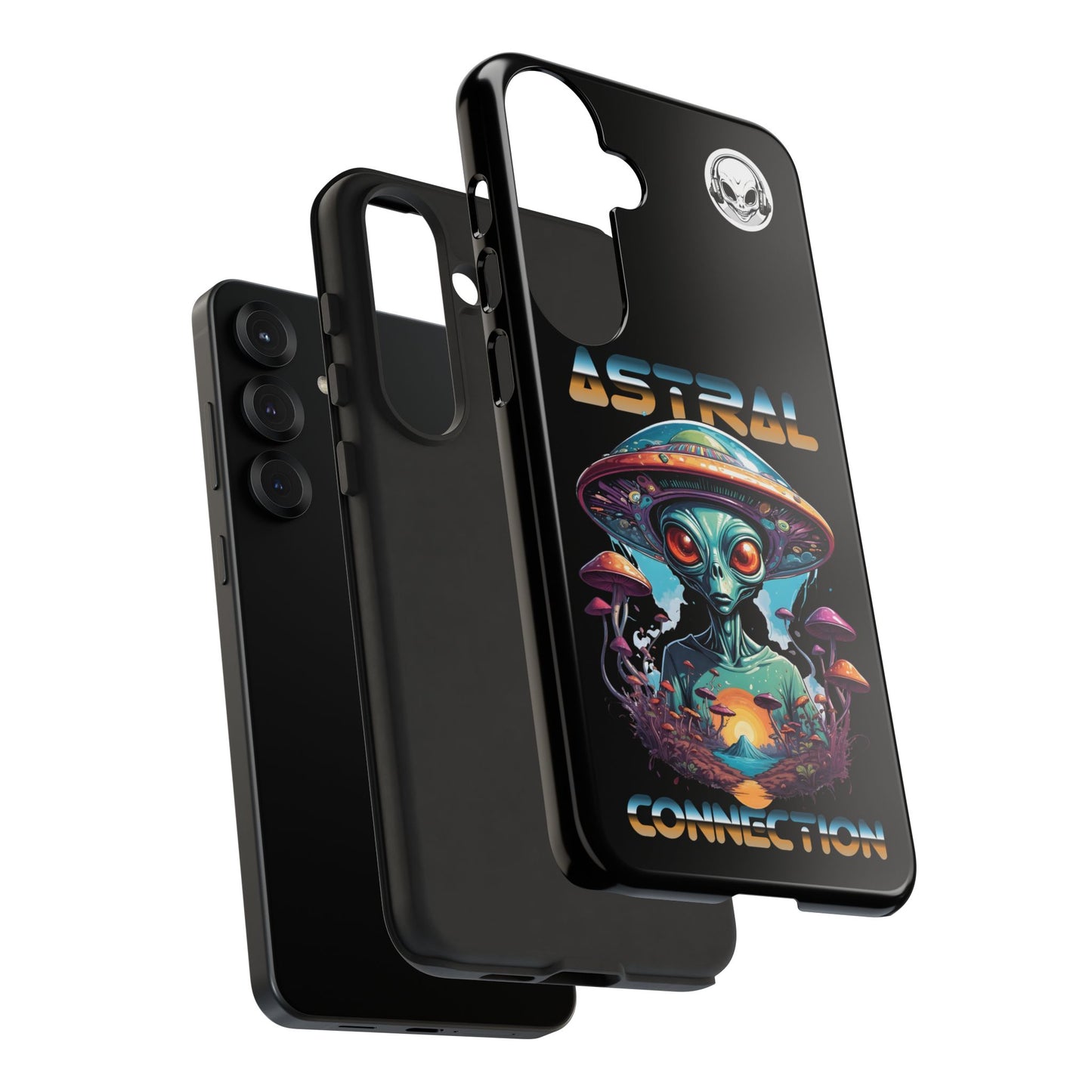 Astral Connection Phone Case - Cosmic Alien Design, Durable Tough Cases for Sci-Fi Lovers