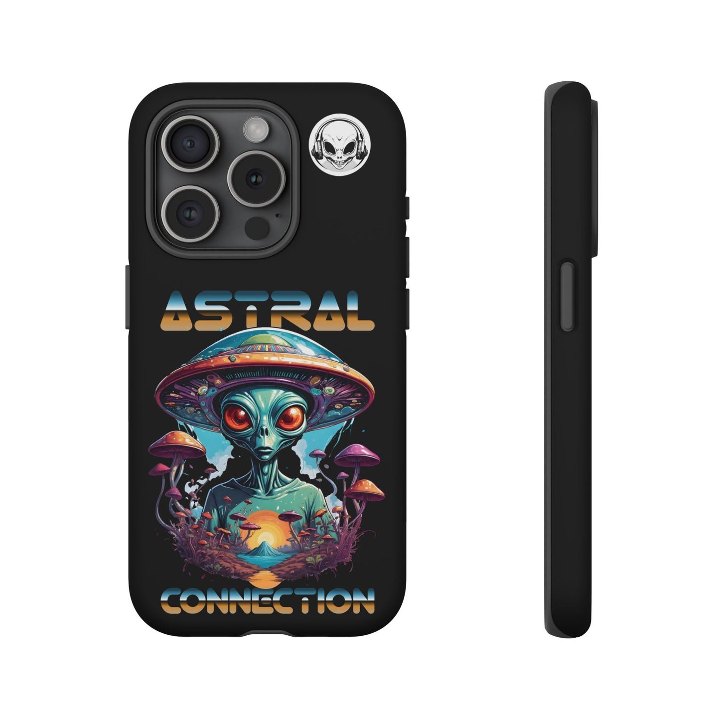 Astral Connection Phone Case - Cosmic Alien Design, Durable Tough Cases for Sci-Fi Lovers