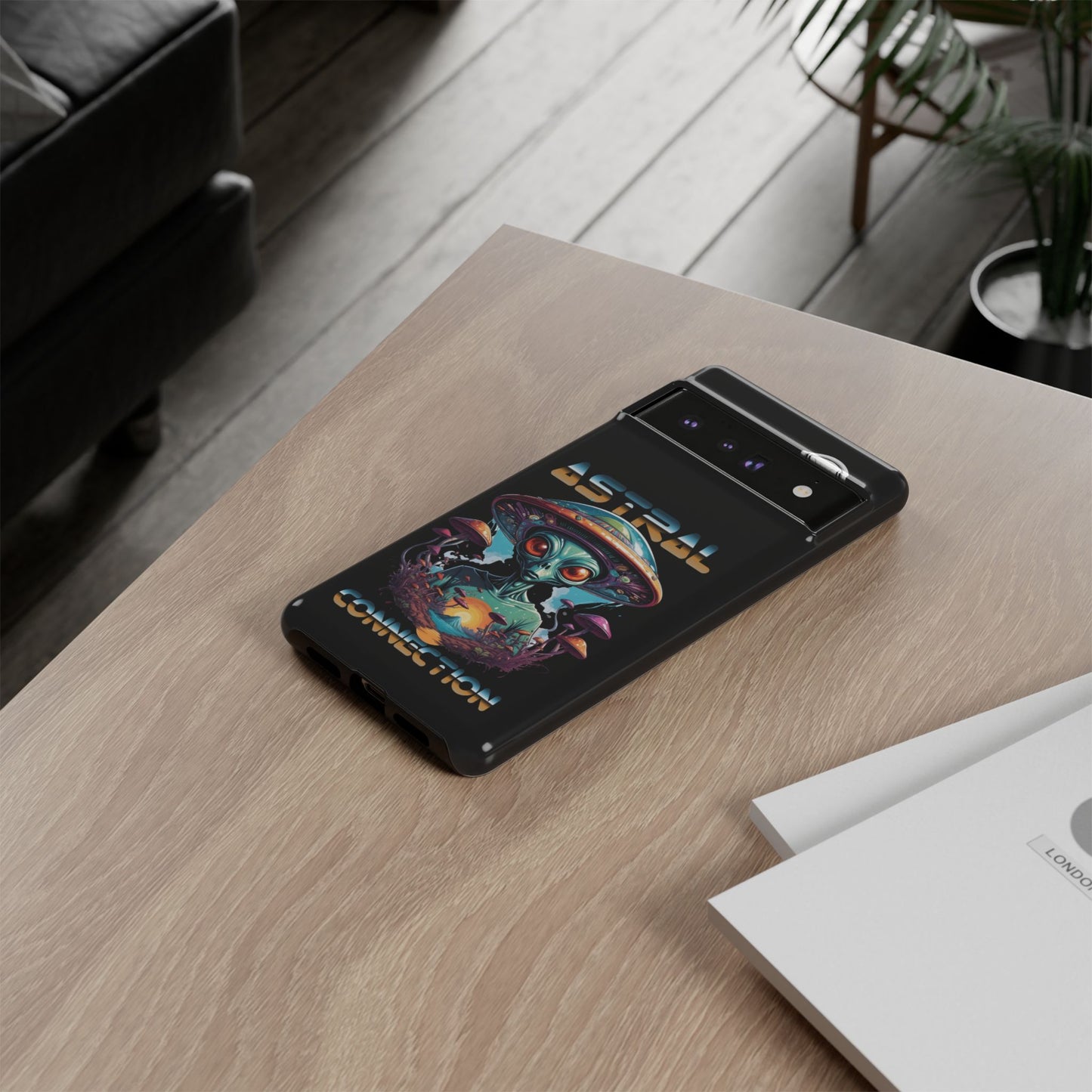 Astral Connection Phone Case - Cosmic Alien Design, Durable Tough Cases for Sci-Fi Lovers
