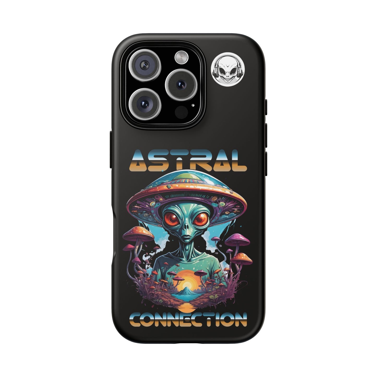 Astral Connection Phone Case - Cosmic Alien Design, Durable Tough Cases for Sci-Fi Lovers