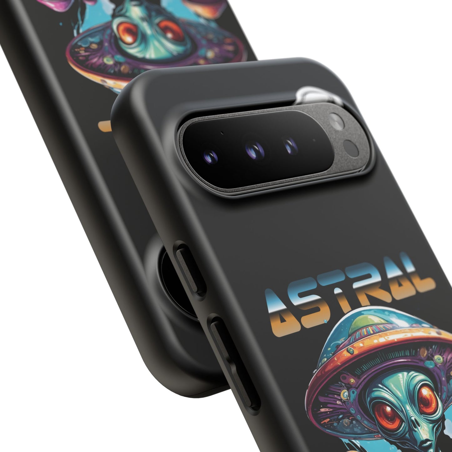 Astral Connection Phone Case - Cosmic Alien Design, Durable Tough Cases for Sci-Fi Lovers