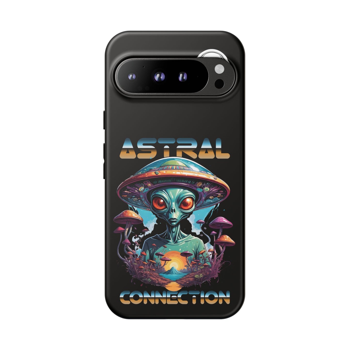 Astral Connection Phone Case - Cosmic Alien Design, Durable Tough Cases for Sci-Fi Lovers