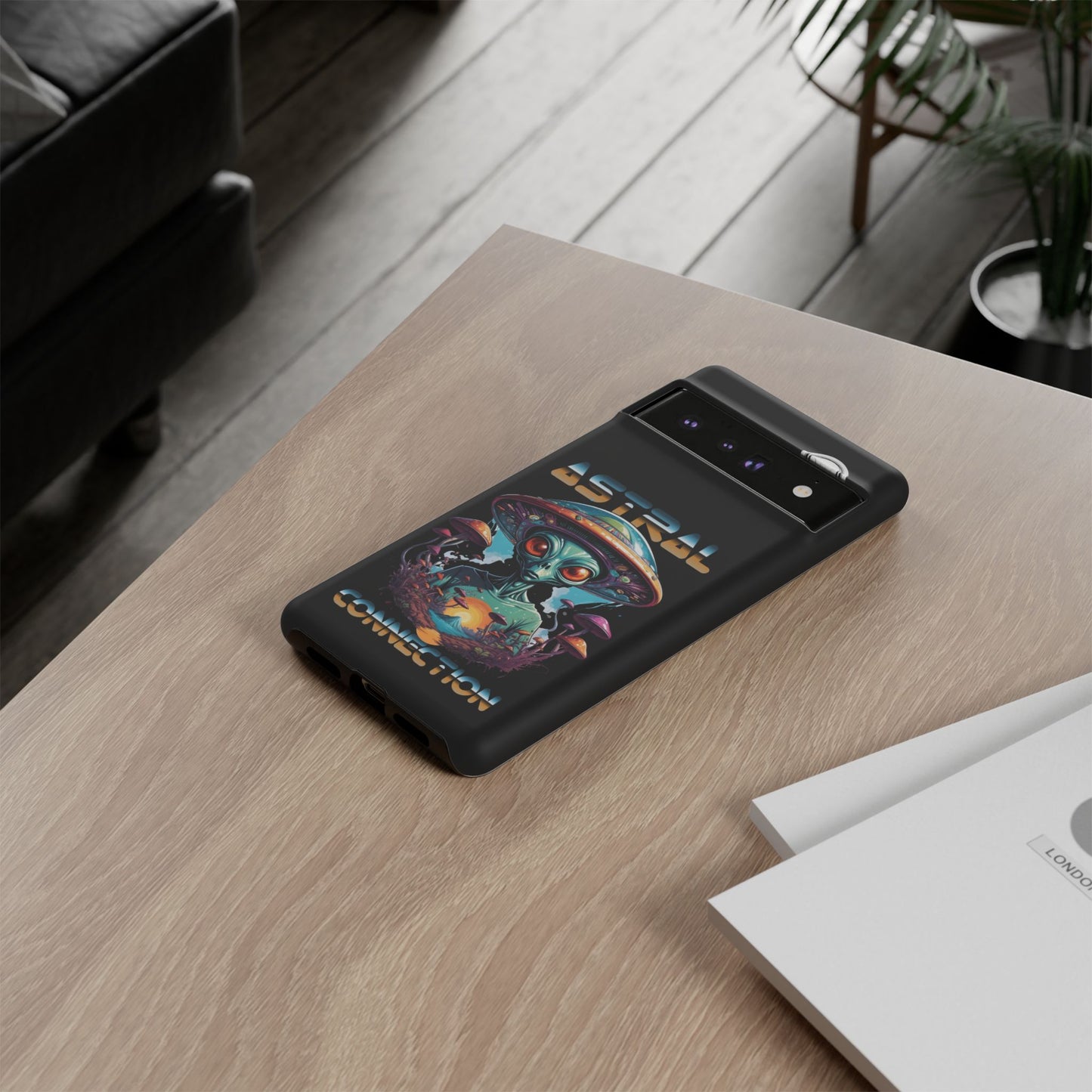 Astral Connection Phone Case - Cosmic Alien Design, Durable Tough Cases for Sci-Fi Lovers