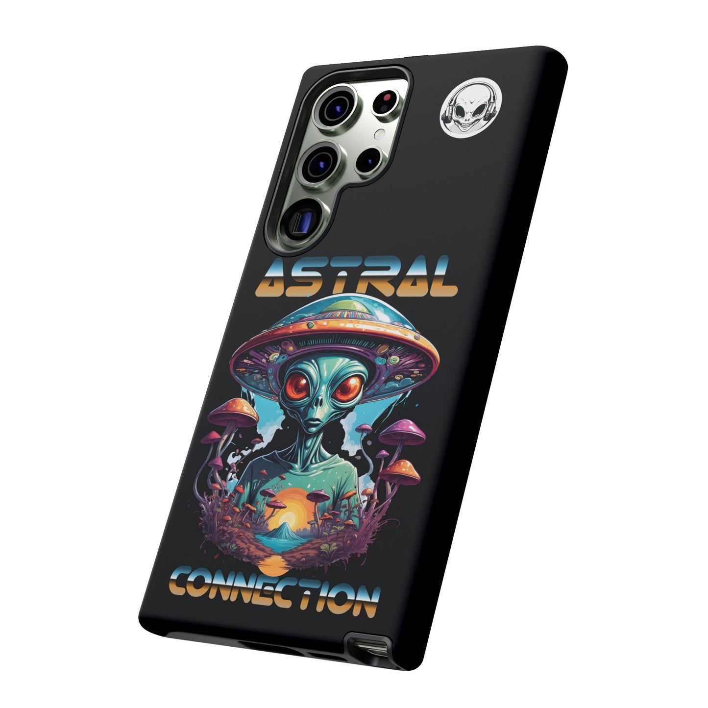 Astral Connection Phone Case - Cosmic Alien Design, Durable Tough Cases for Sci-Fi Lovers