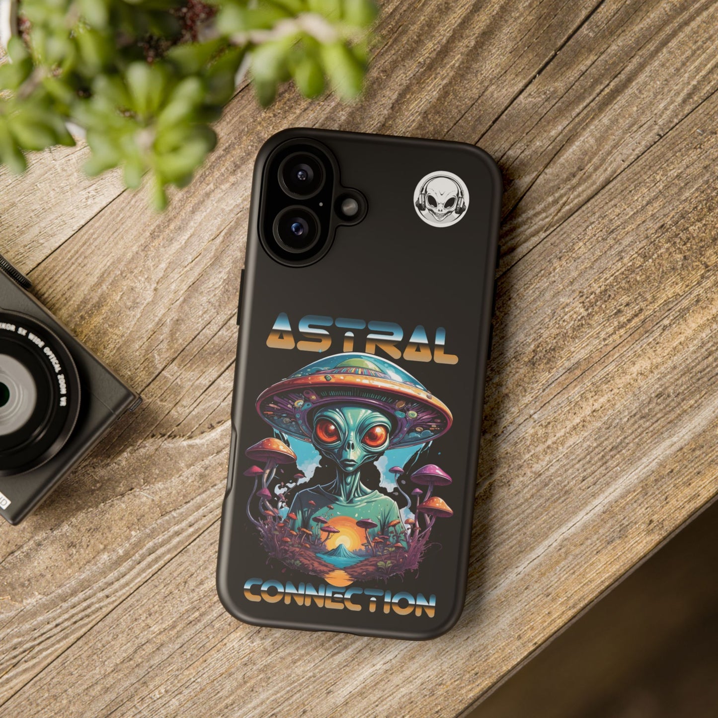 Astral Connection Phone Case - Cosmic Alien Design, Durable Tough Cases for Sci-Fi Lovers