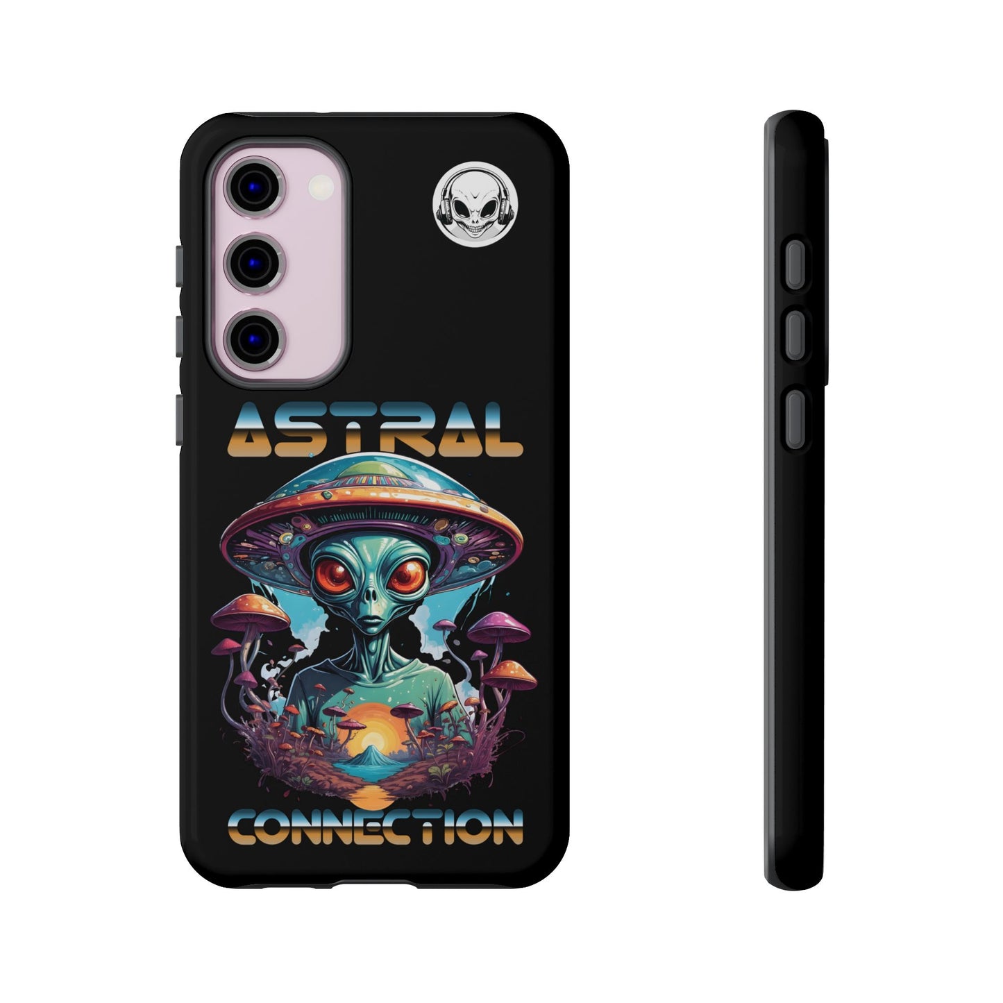Astral Connection Phone Case - Cosmic Alien Design, Durable Tough Cases for Sci-Fi Lovers