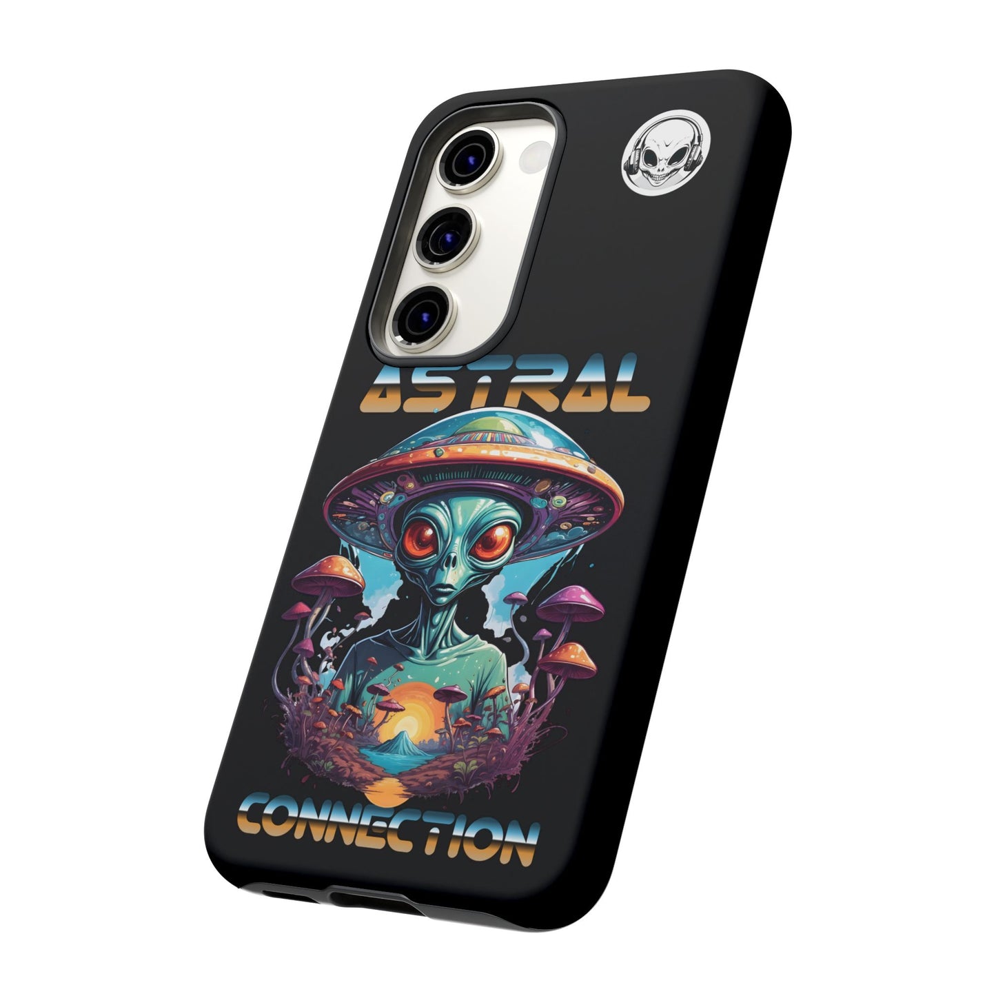 Astral Connection Phone Case - Cosmic Alien Design, Durable Tough Cases for Sci-Fi Lovers