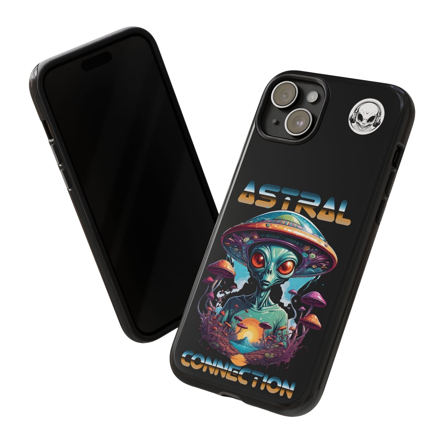 Astral Connection Phone Case - Cosmic Alien Design, Durable Tough Cases for Sci-Fi Lovers
