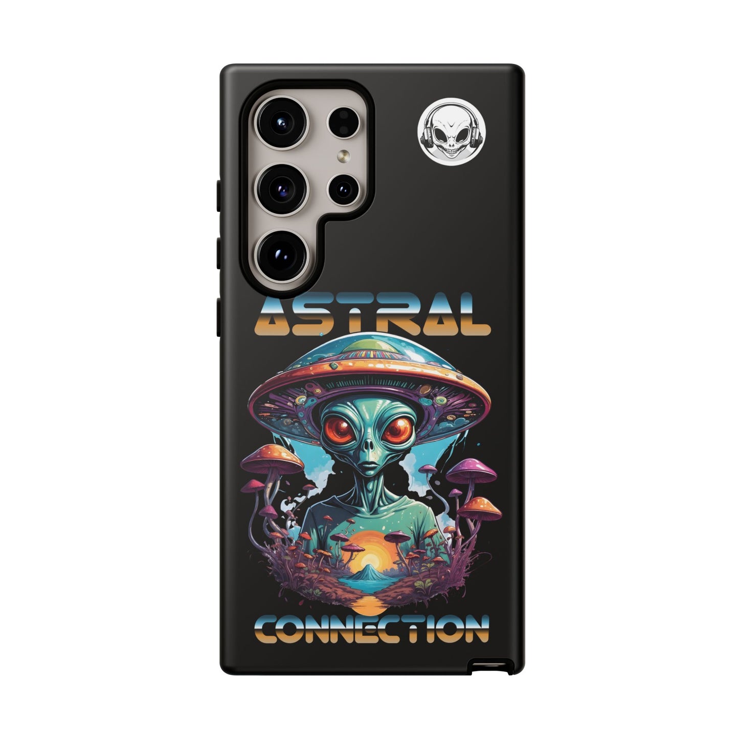 Astral Connection Phone Case - Cosmic Alien Design, Durable Tough Cases for Sci-Fi Lovers