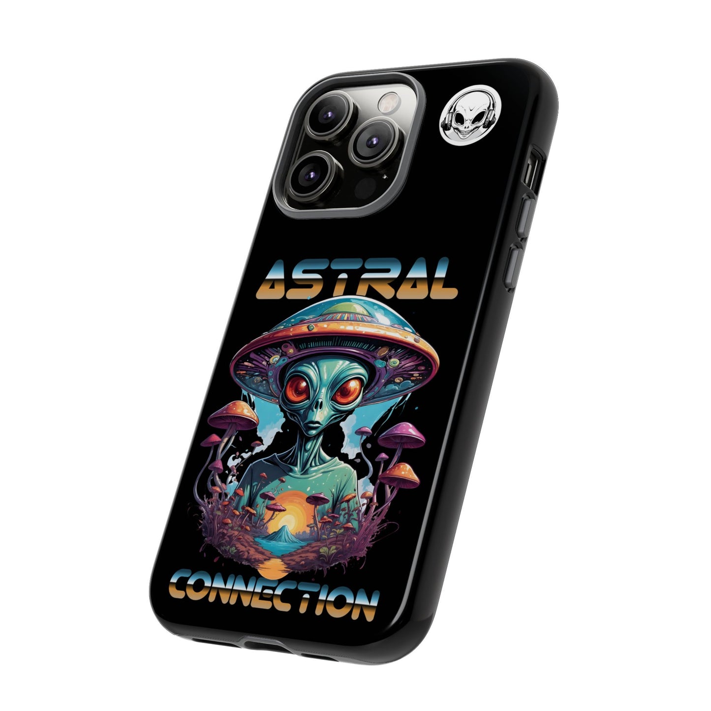Astral Connection Phone Case - Cosmic Alien Design, Durable Tough Cases for Sci-Fi Lovers