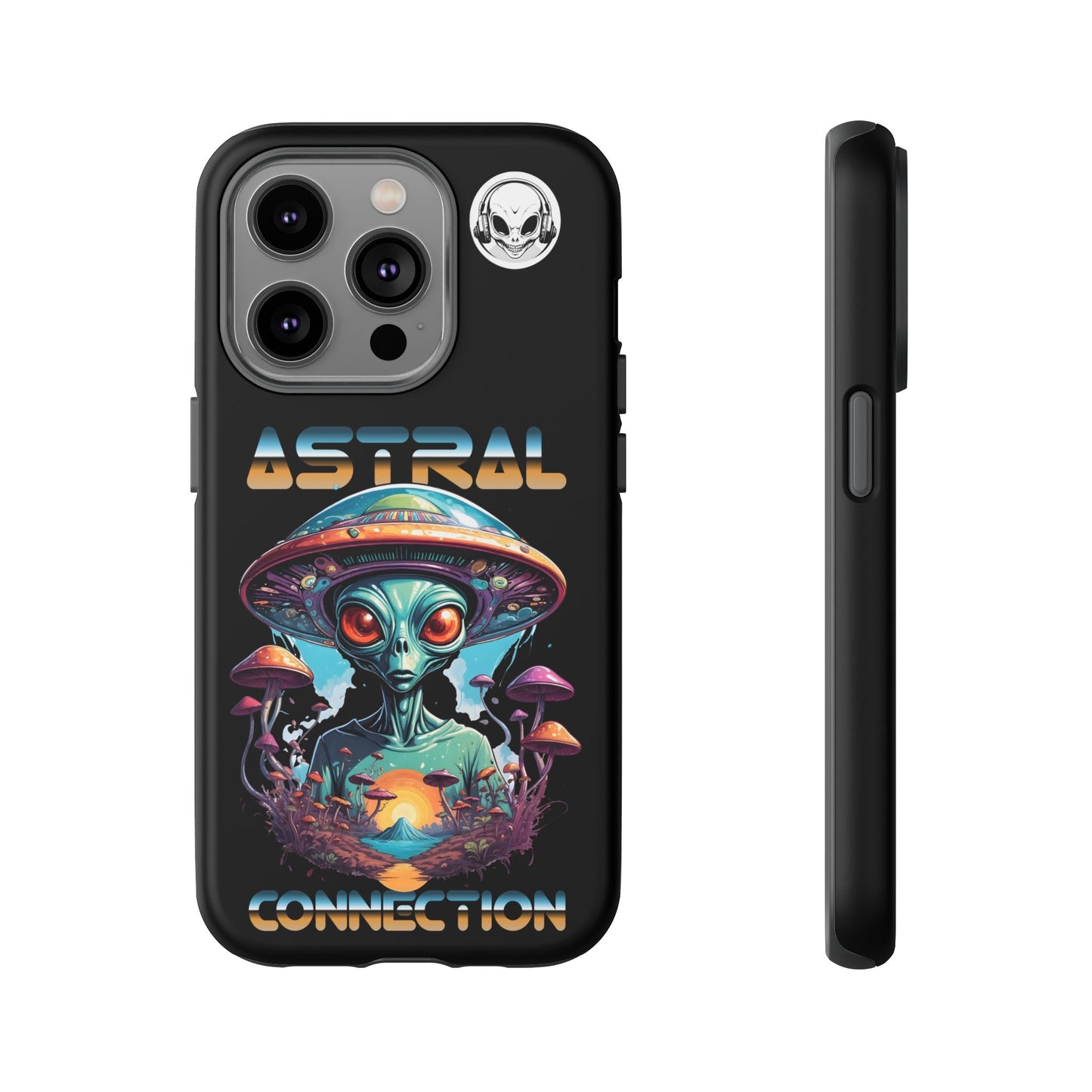 Astral Connection Phone Case - Cosmic Alien Design, Durable Tough Cases for Sci-Fi Lovers