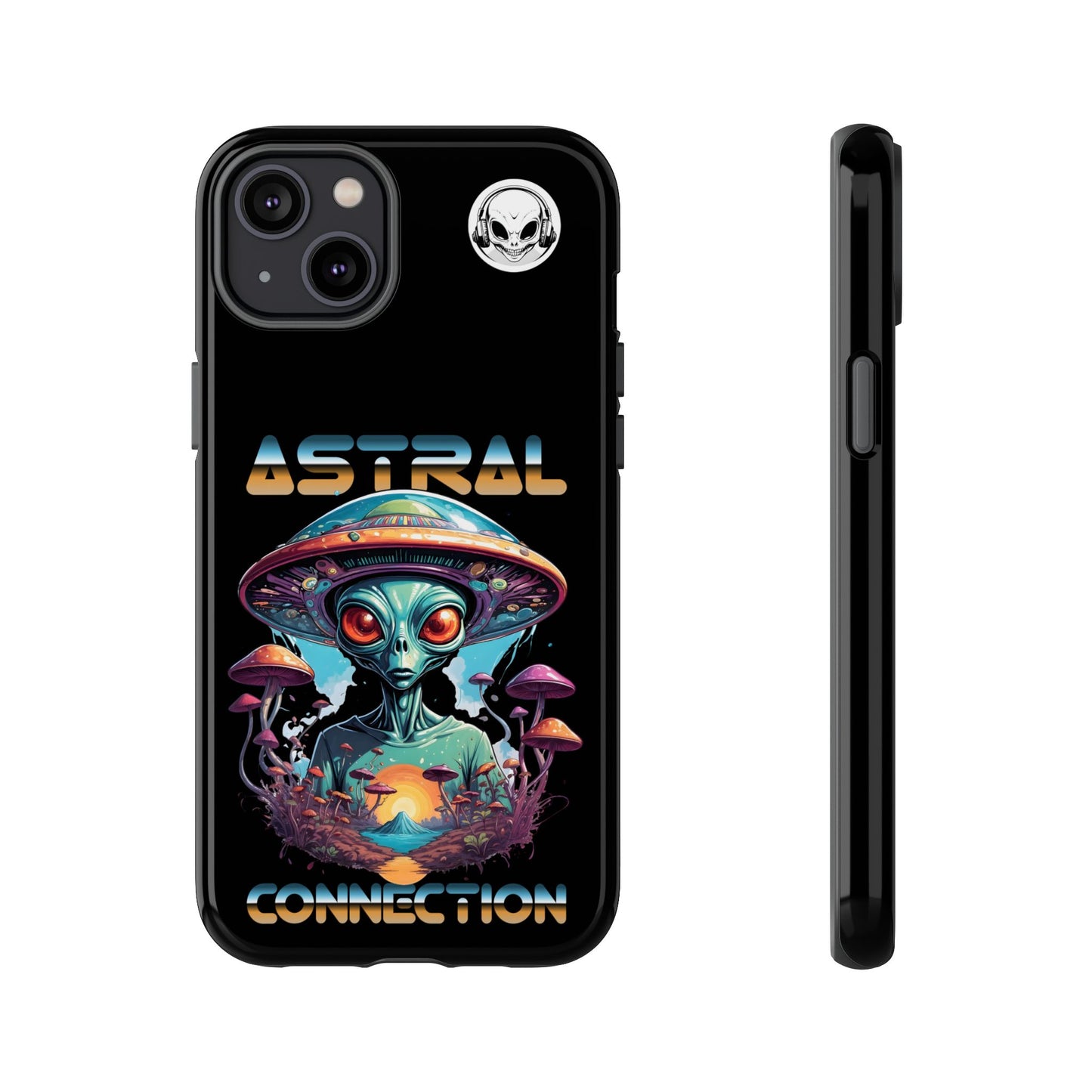 Astral Connection Phone Case - Cosmic Alien Design, Durable Tough Cases for Sci-Fi Lovers