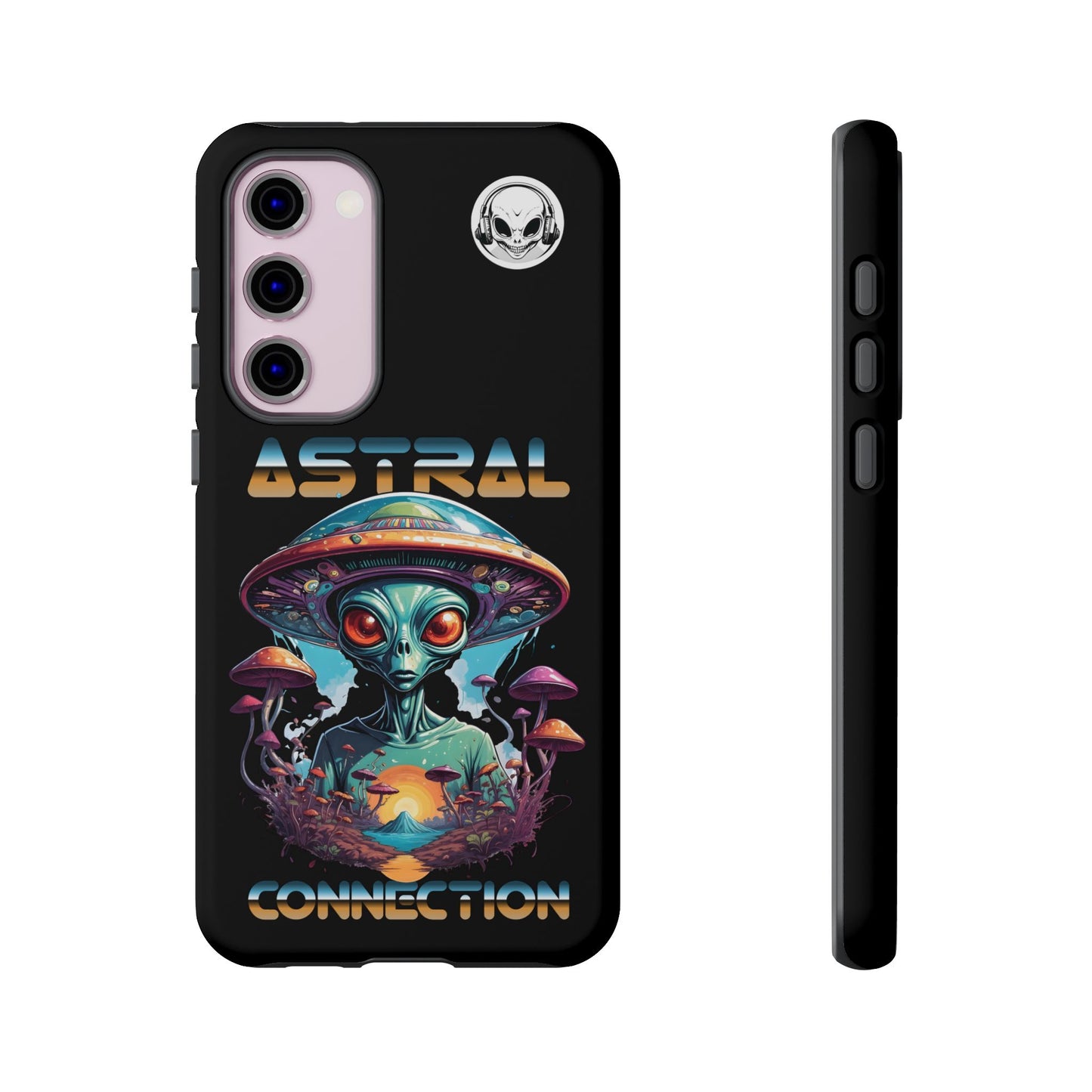 Astral Connection Phone Case - Cosmic Alien Design, Durable Tough Cases for Sci-Fi Lovers
