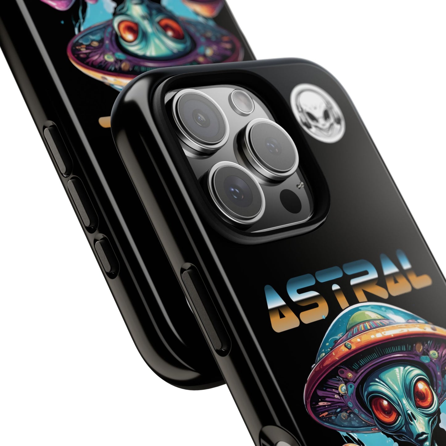 Astral Connection Phone Case - Cosmic Alien Design, Durable Tough Cases for Sci-Fi Lovers