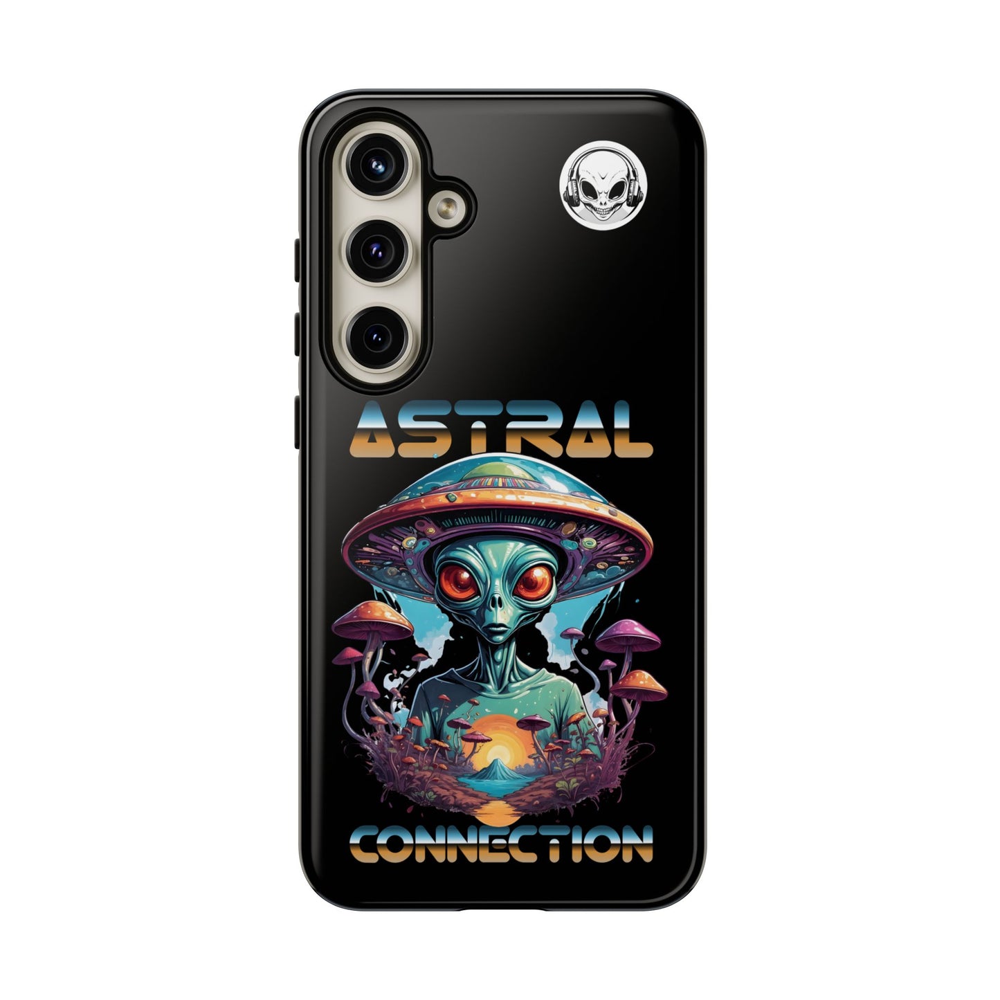 Astral Connection Phone Case - Cosmic Alien Design, Durable Tough Cases for Sci-Fi Lovers